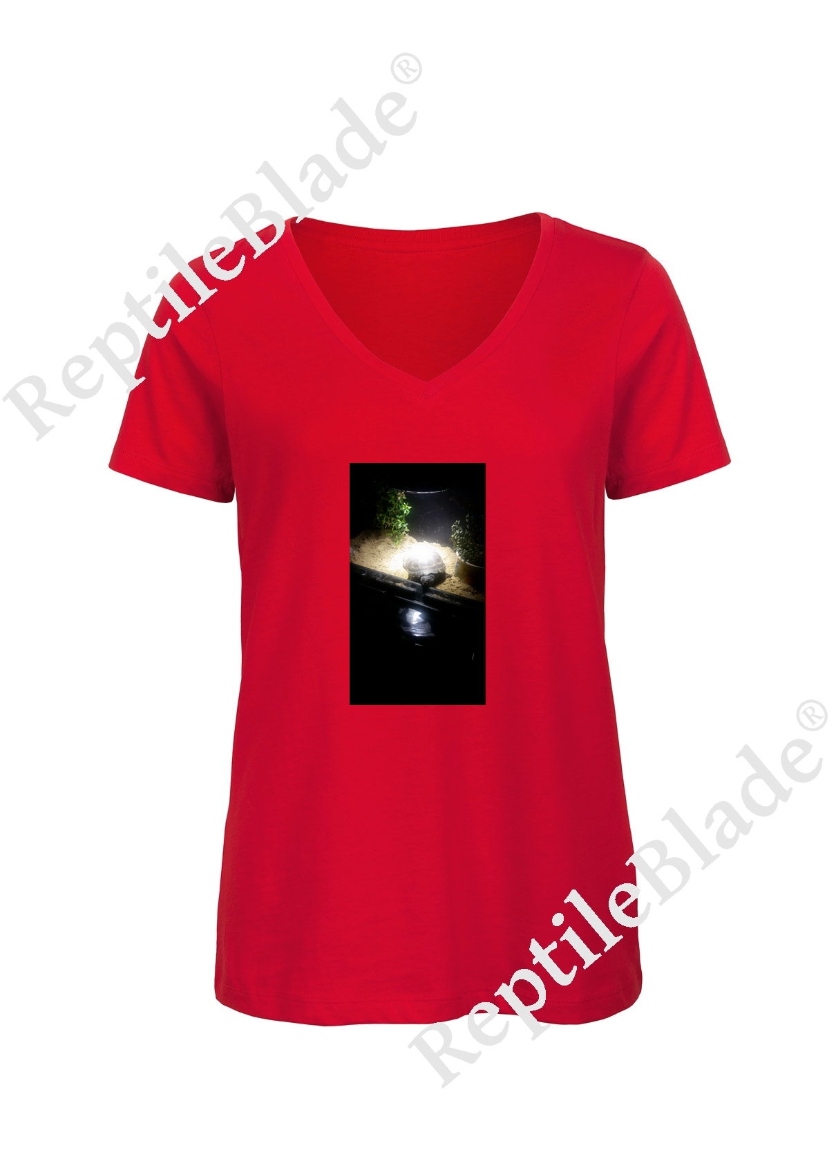 Miniature T-shirt femme col v "Lilo tortues"