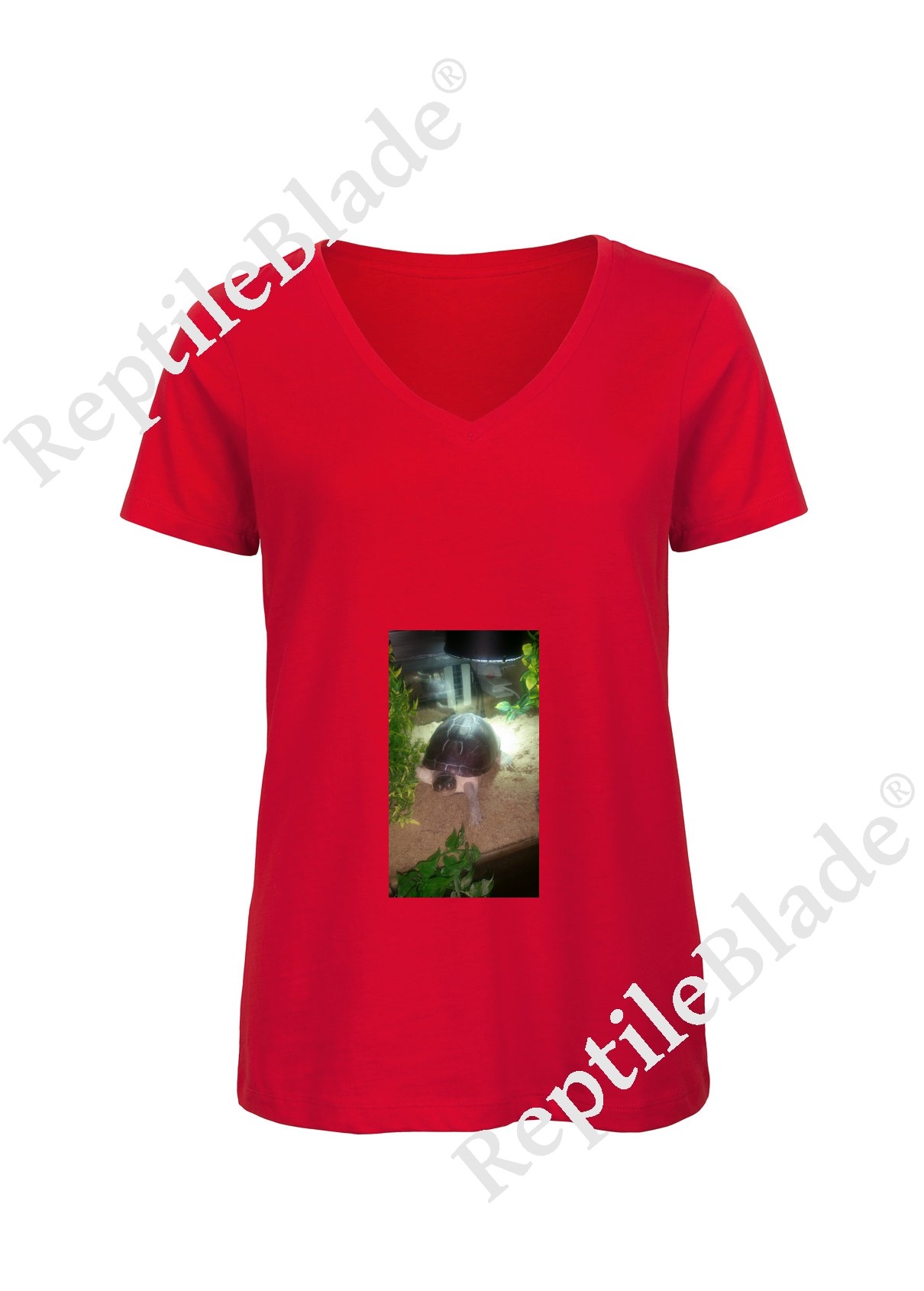 Miniature T-shirt femme col v "Lilo tortues"