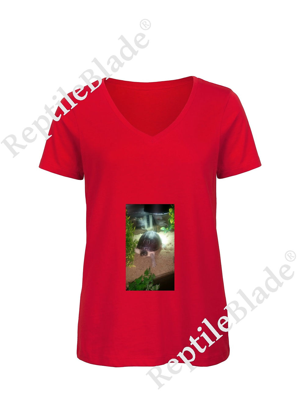 الصورة المصغرة: T-shirt femme col v "Lilo tortues"