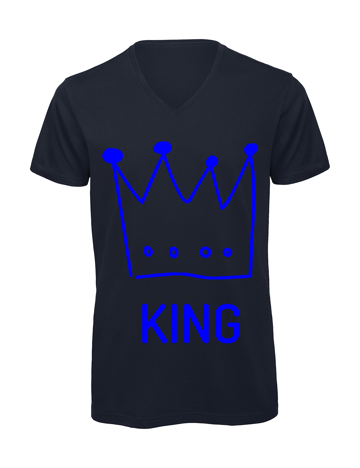 Miniature T-shirt homme col v "king"