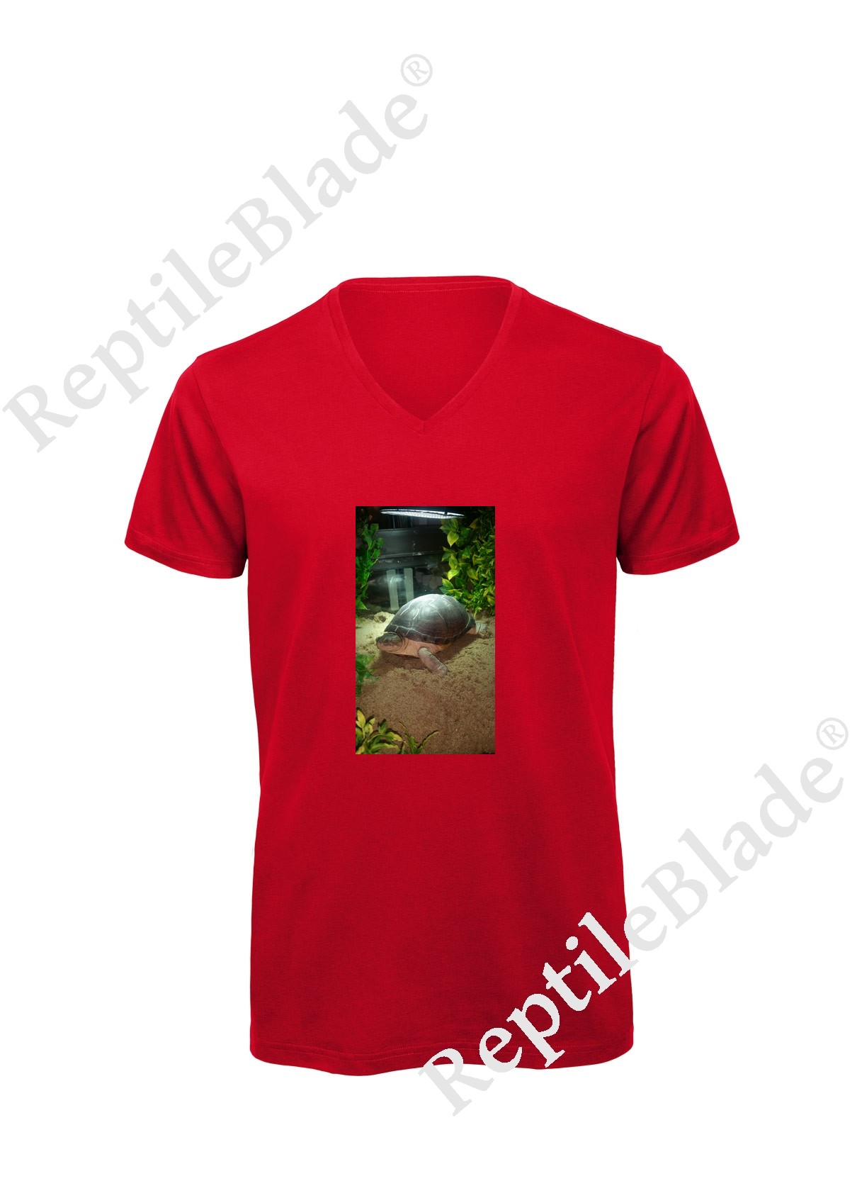Miniature T-shirt homme col v "Lilo tortues"