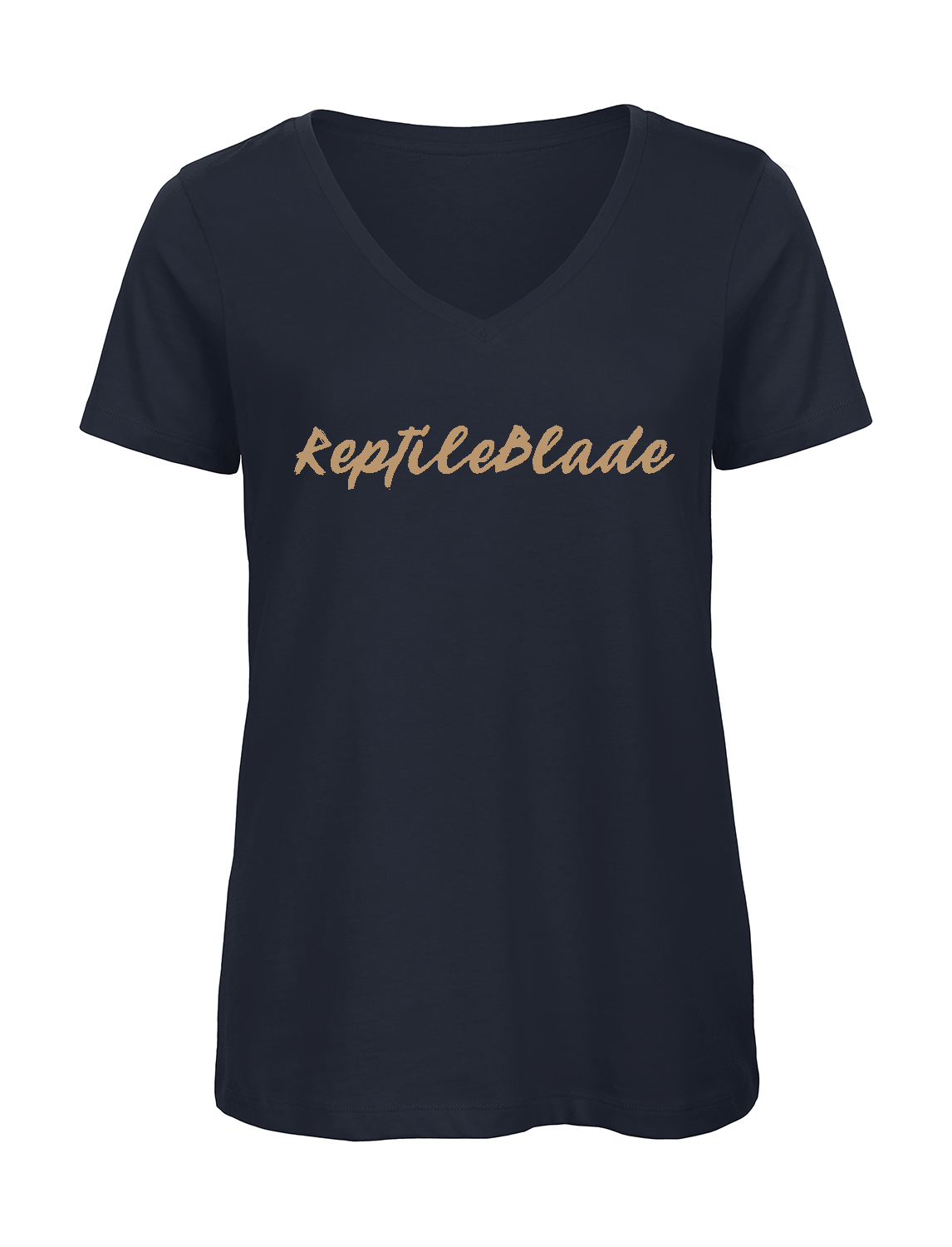 Miniature T-shirt femme col v "ReptileBlade"