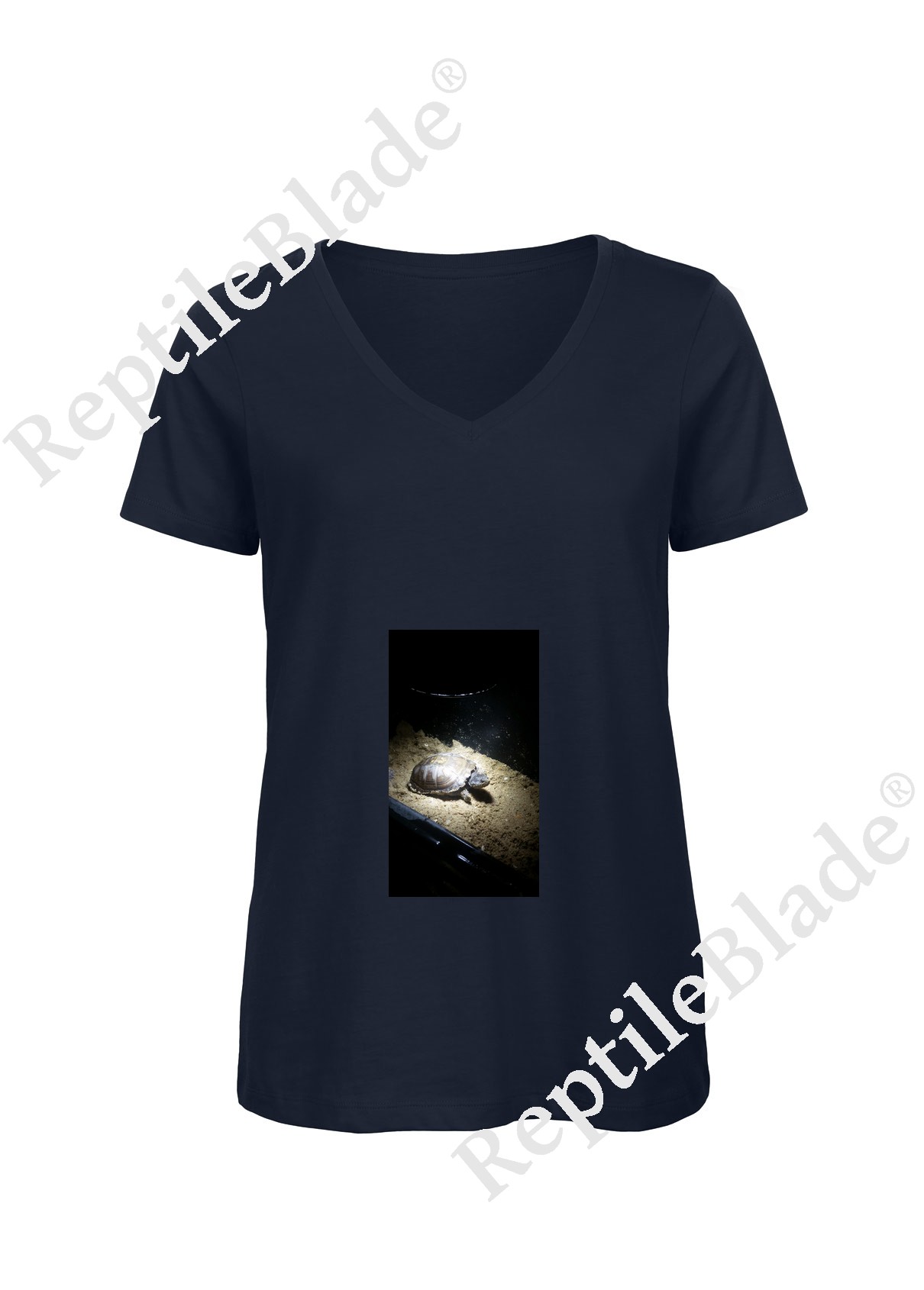 Miniature T-shirt femme col v "Lilo tortues"