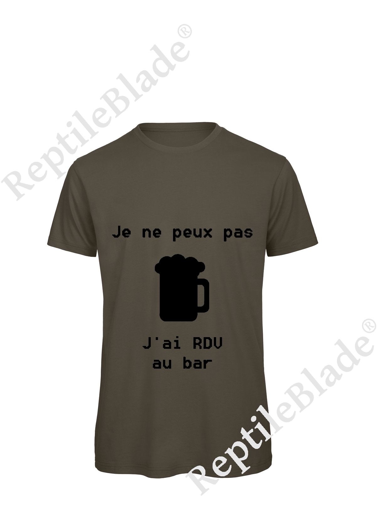 T-shirt homme "Je peux pas j'ai rdv au bar"