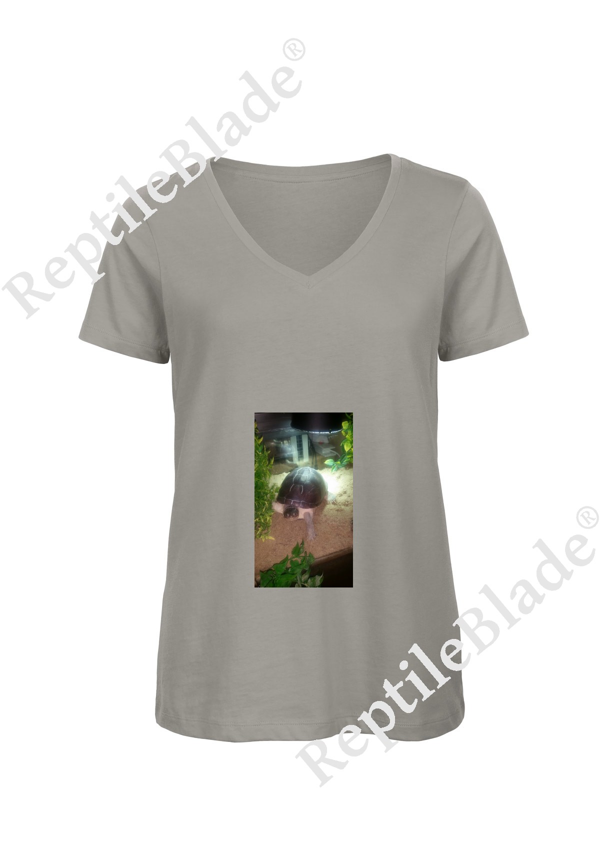 T-shirt femme col v "Lilo tortues"