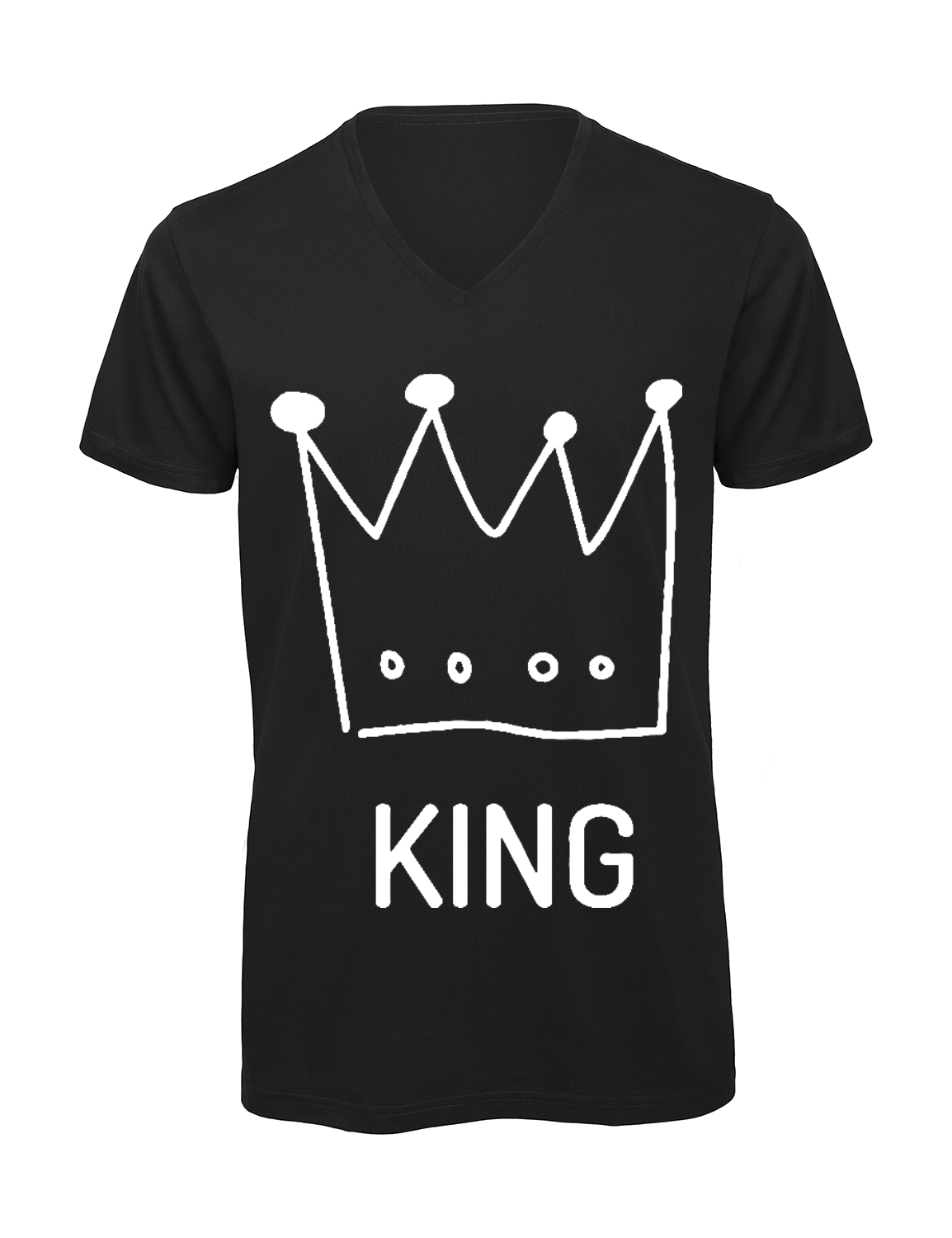 Miniature T-shirt homme col v "king"