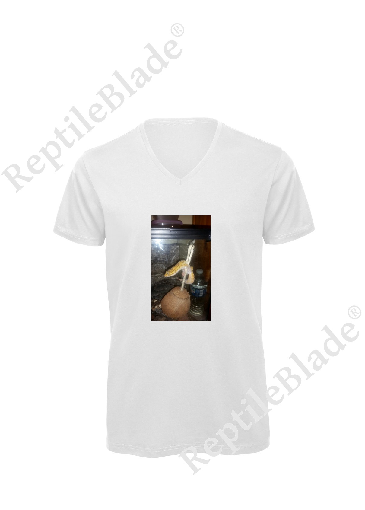 Miniature T-shirt homme col v "Lilo tortues"
