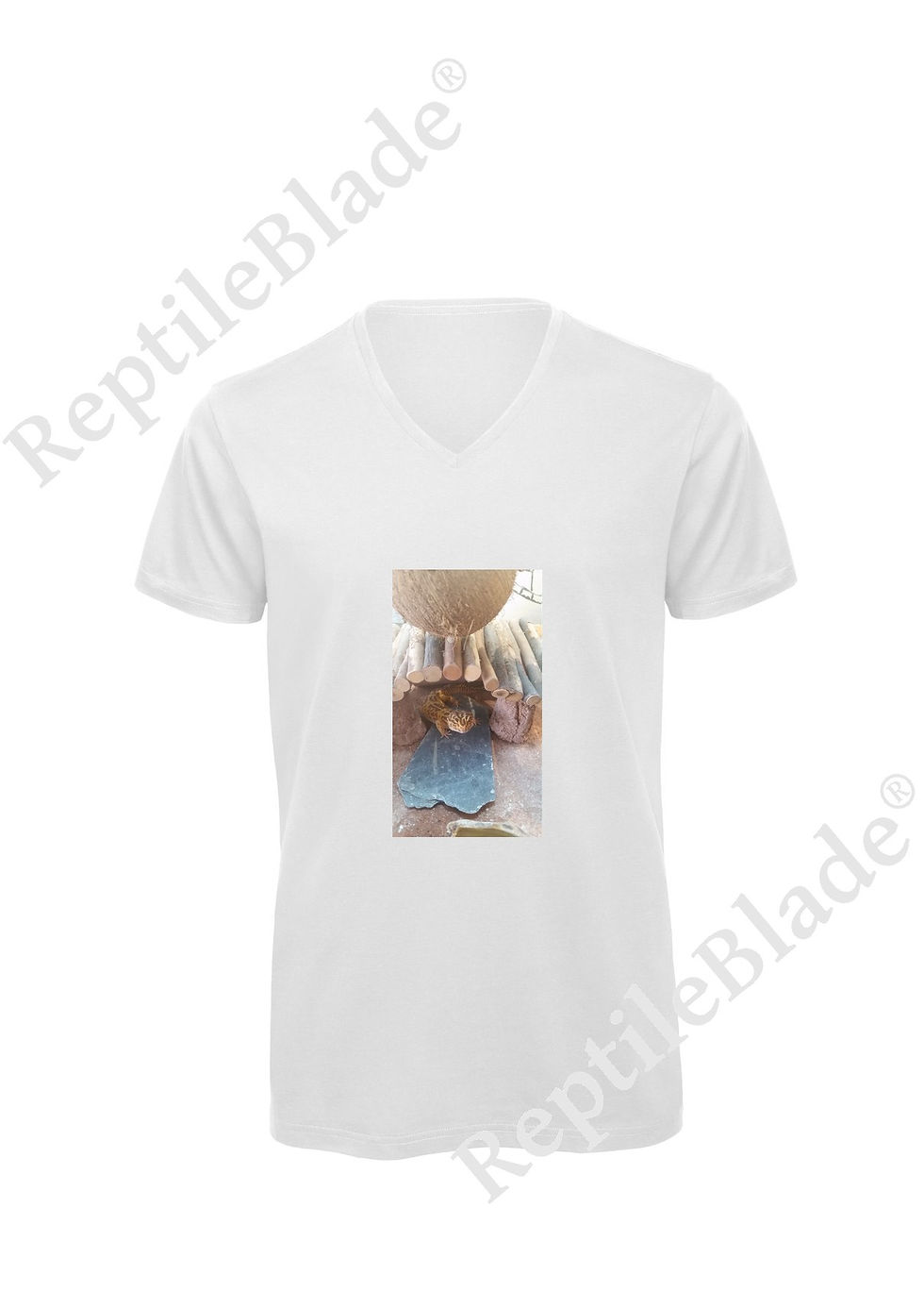 Miniatura: T-shirt homme col v "Lilo tortues"