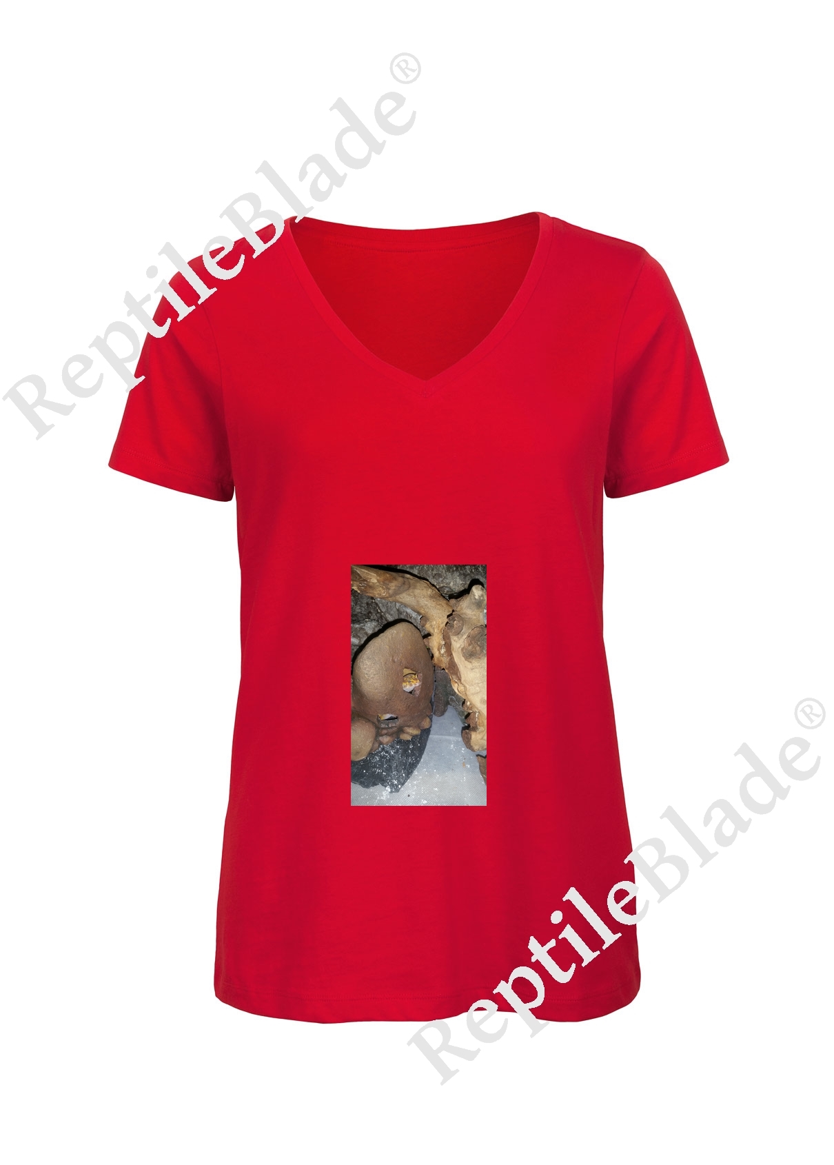 Miniature T-shirt femme col v "Lilo tortues"