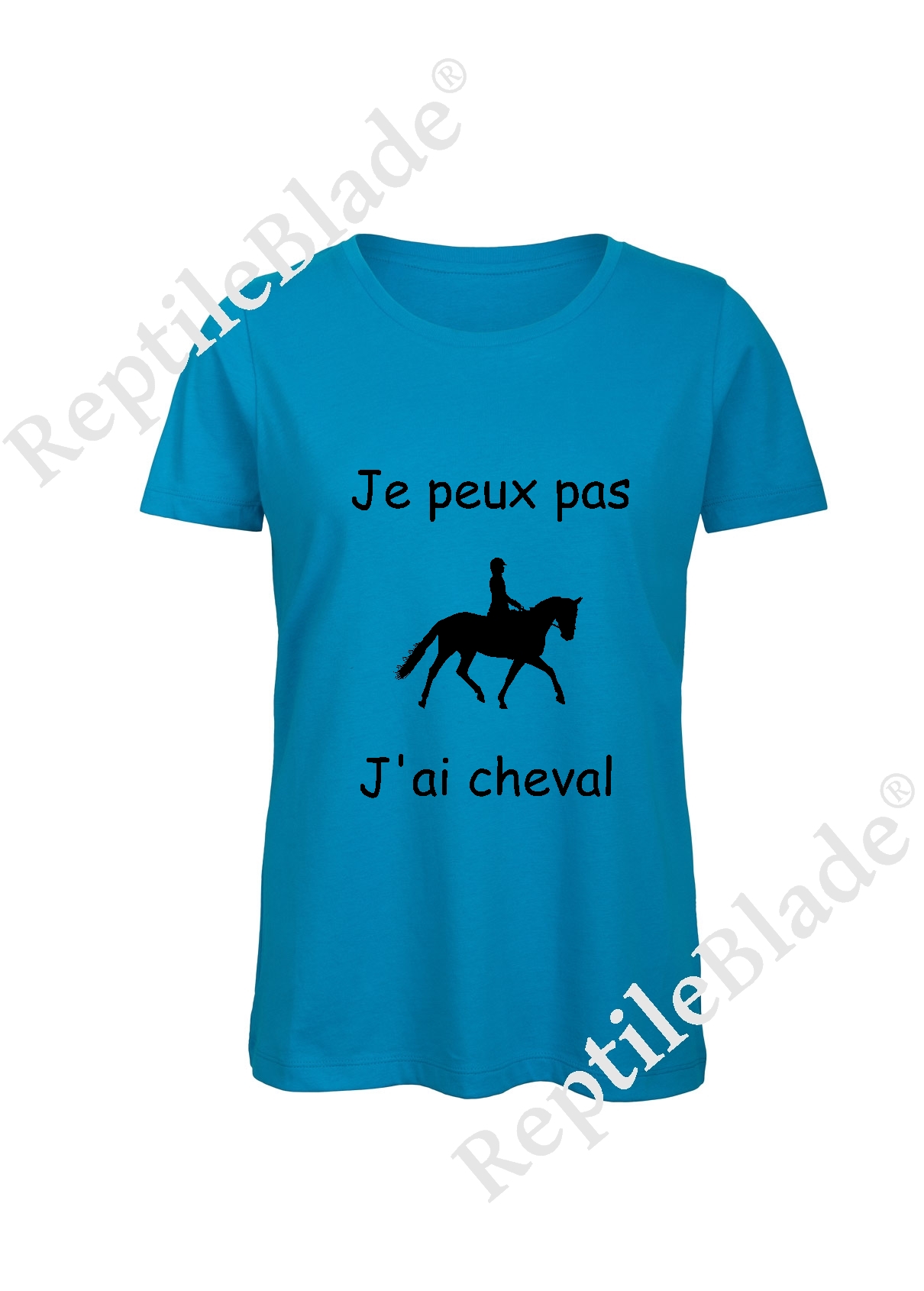 T-shirt femme "Je peux pas j'ai cheval"