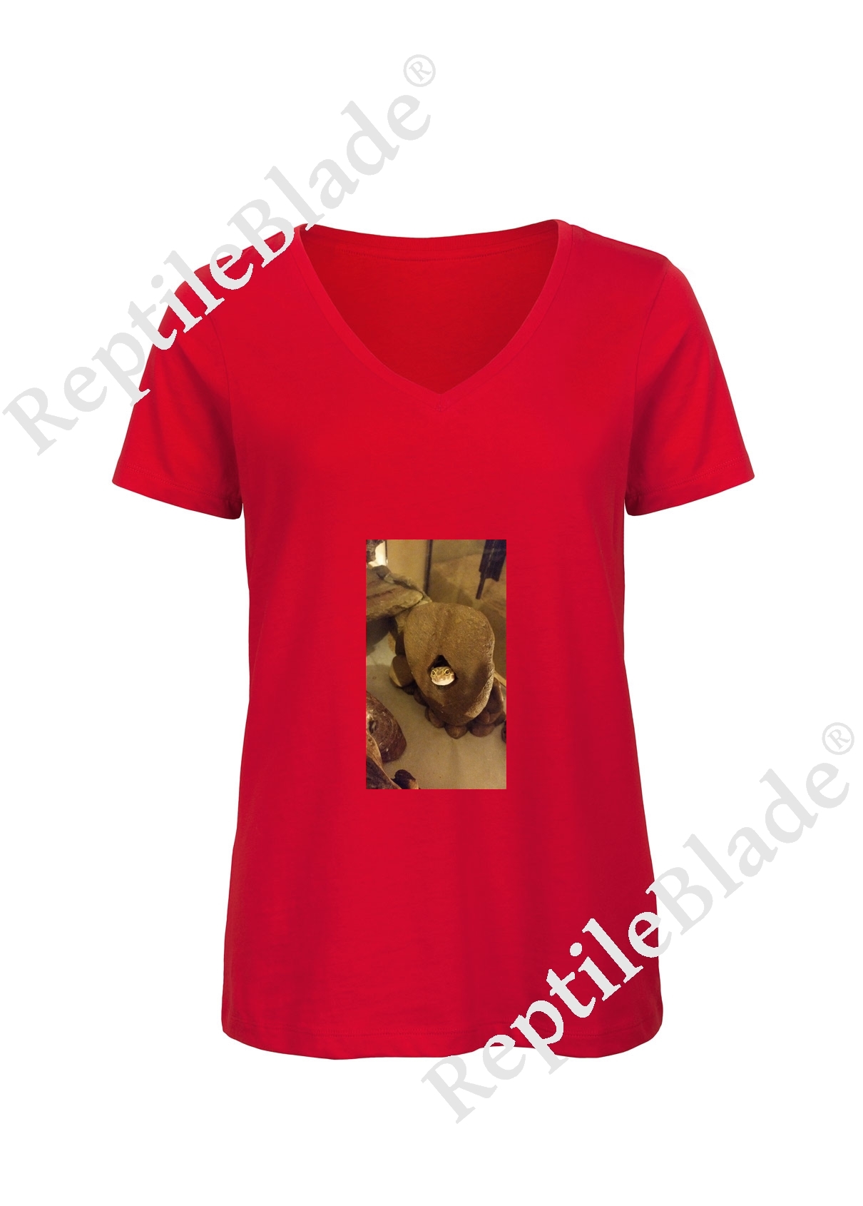 Miniature T-shirt femme col v "Lilo tortues"