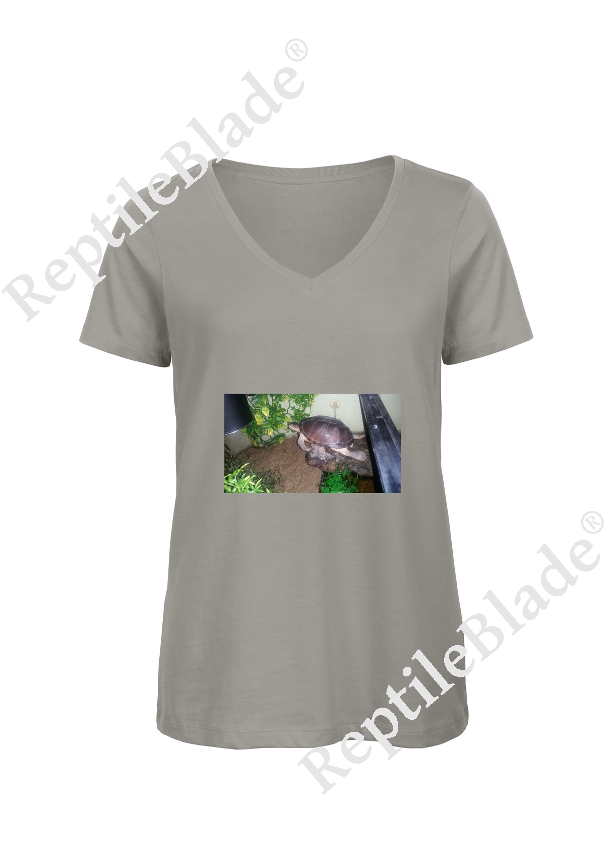 T-shirt femme col v "Lilo tortues"