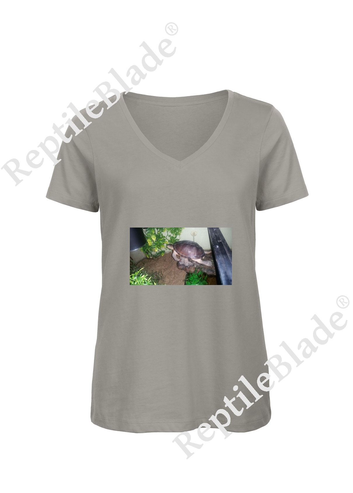 T-shirt femme col v "Lilo tortues"