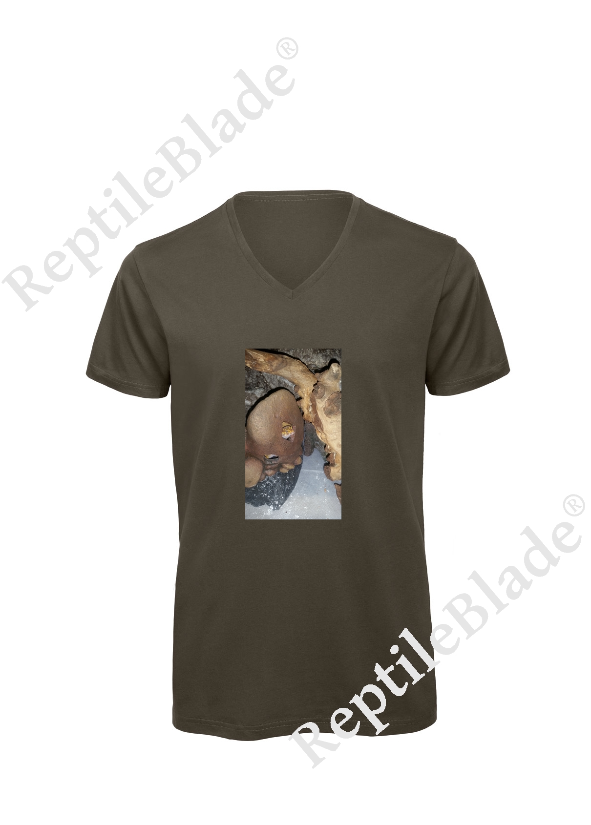 Miniature T-shirt homme col v "Lilo tortues"