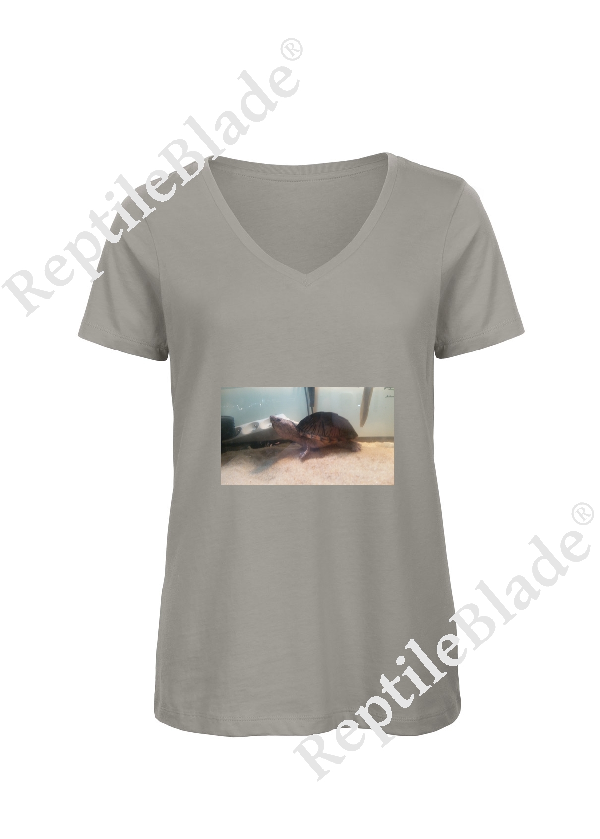 T-shirt femme col v "Lilo tortues"