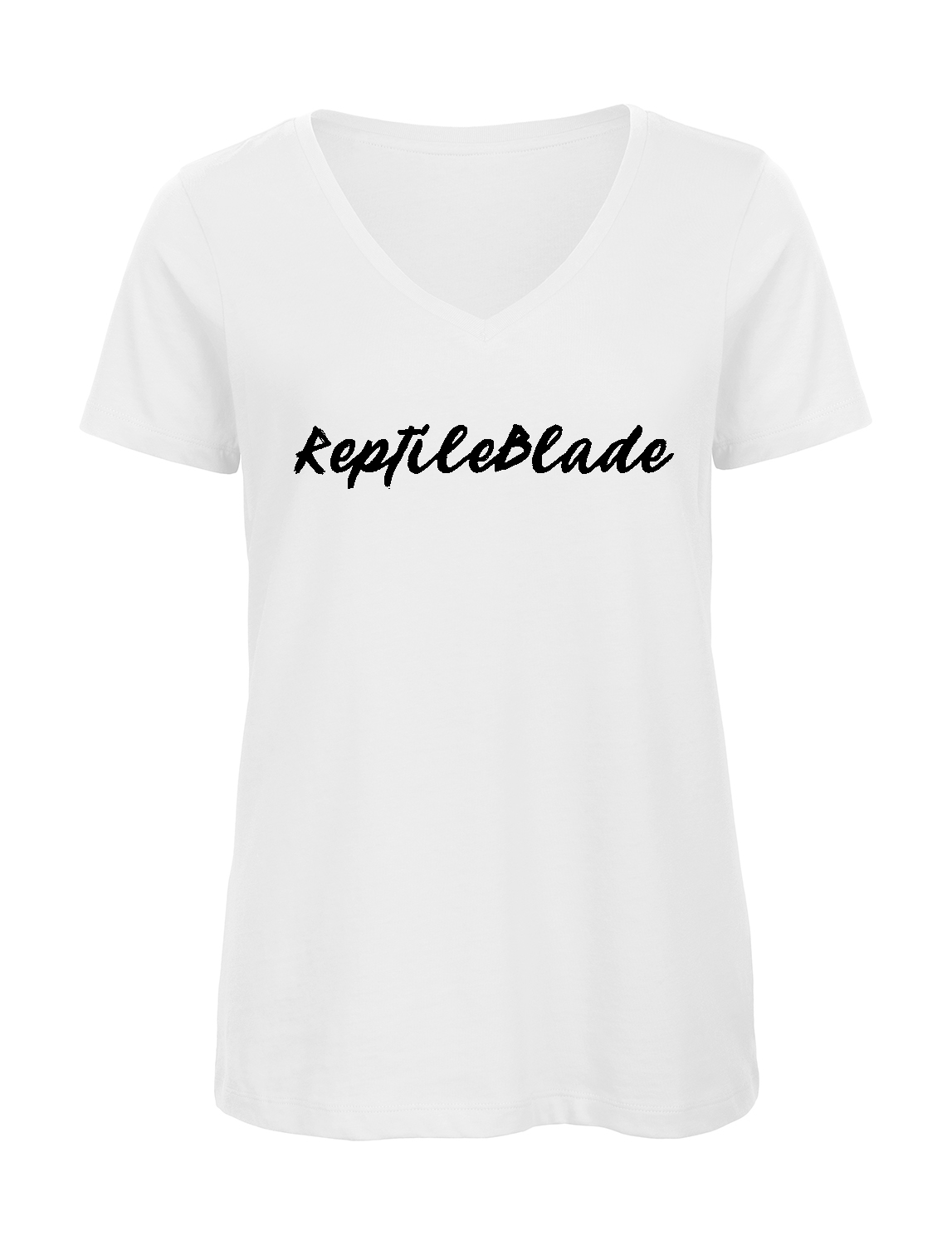 Miniature T-shirt femme col v "ReptileBlade"