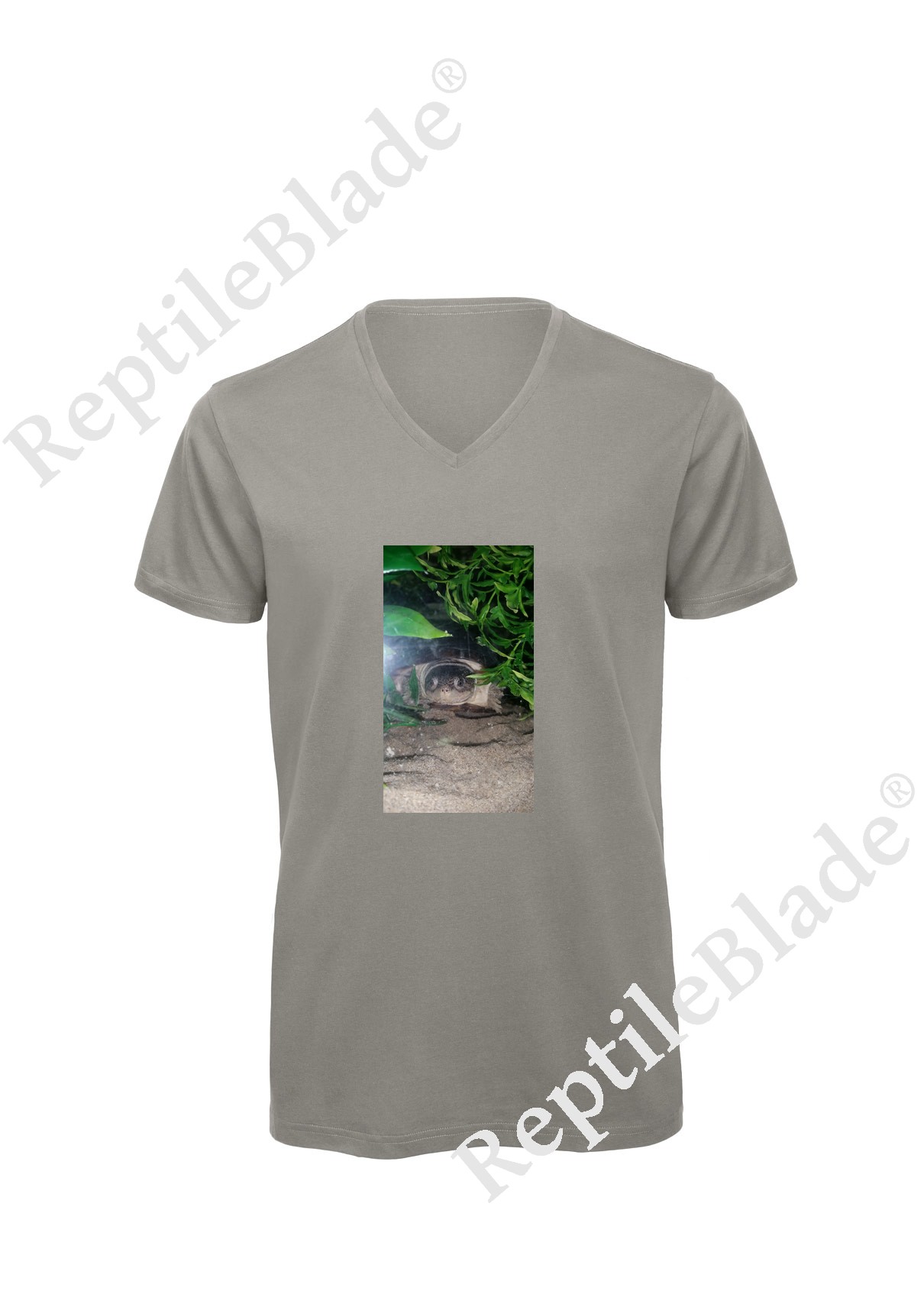 T-shirt homme col v "Lilo tortues"