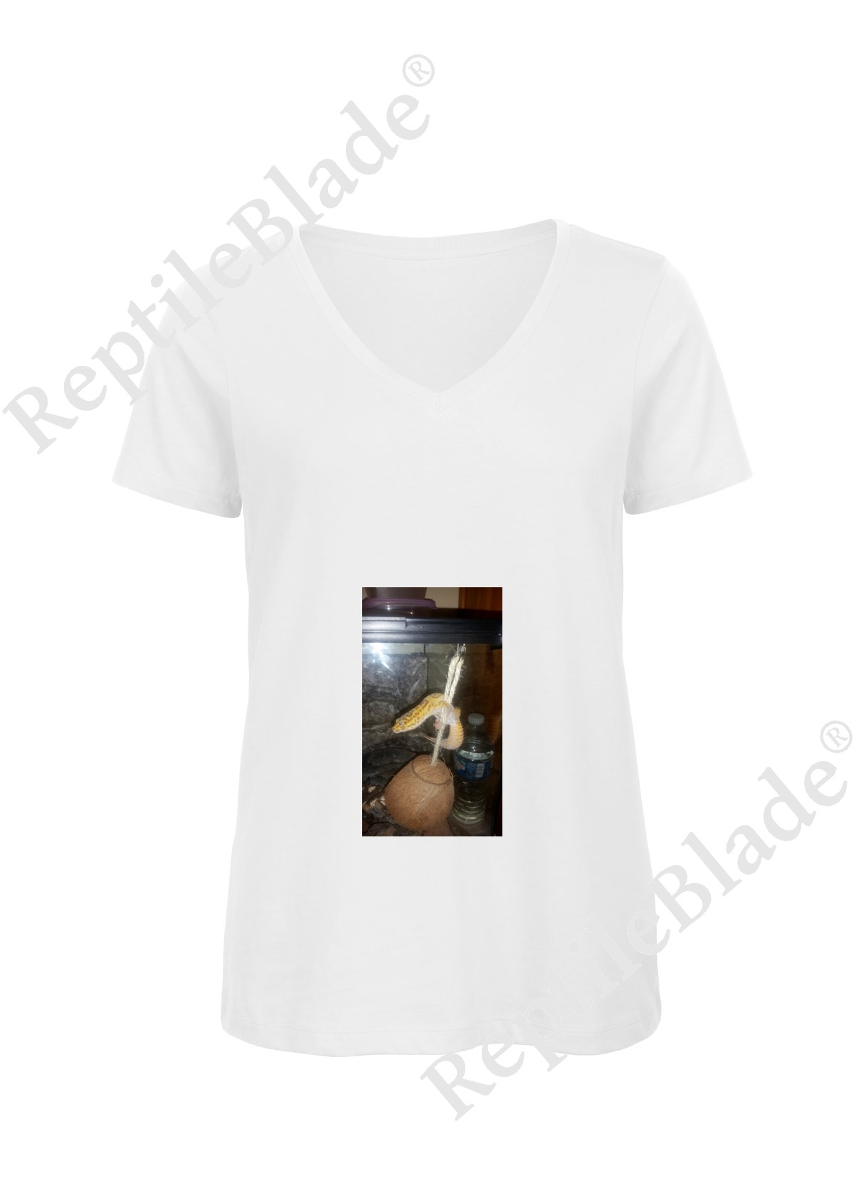 Miniature T-shirt femme col v "Lilo tortues"