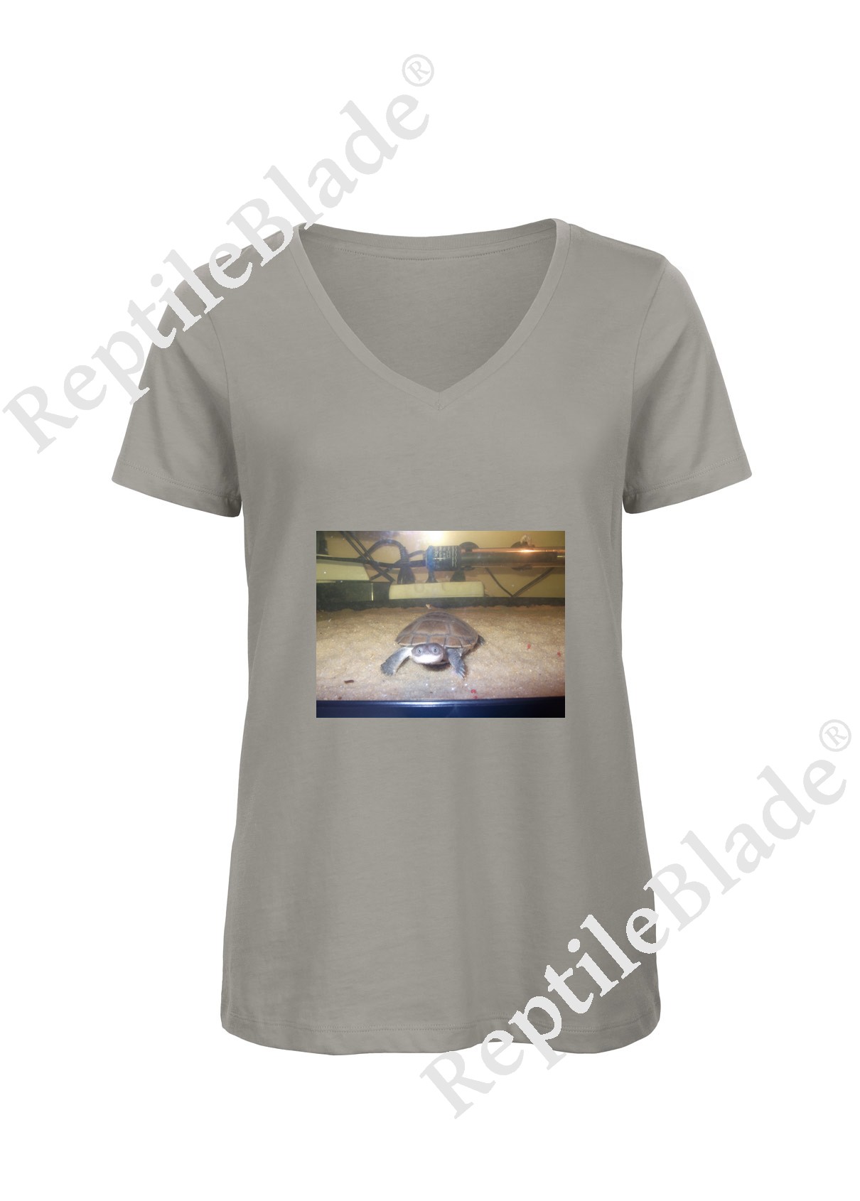 T-shirt femme col v "Lilo tortues"