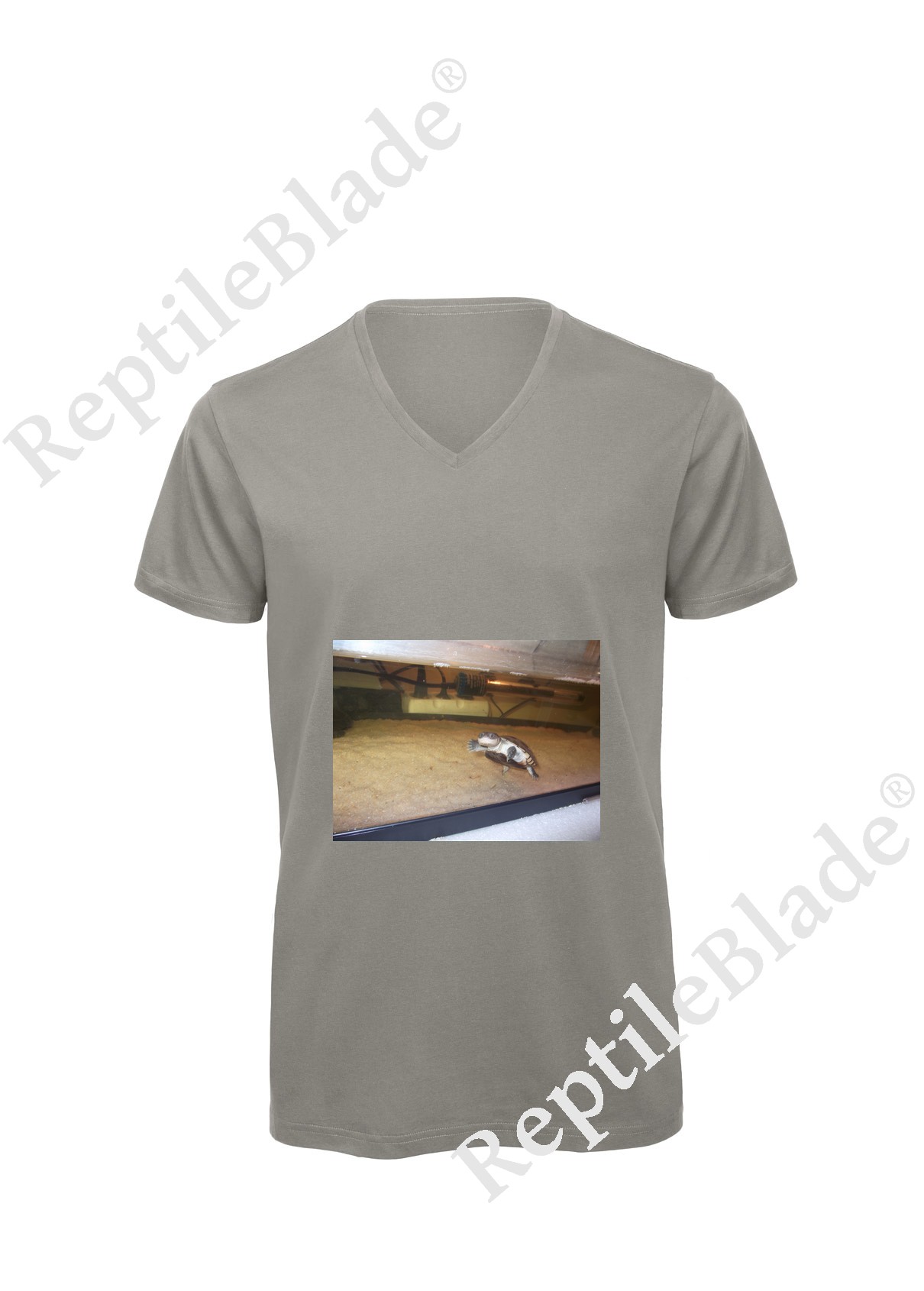 T-shirt homme col v "Lilo tortues"