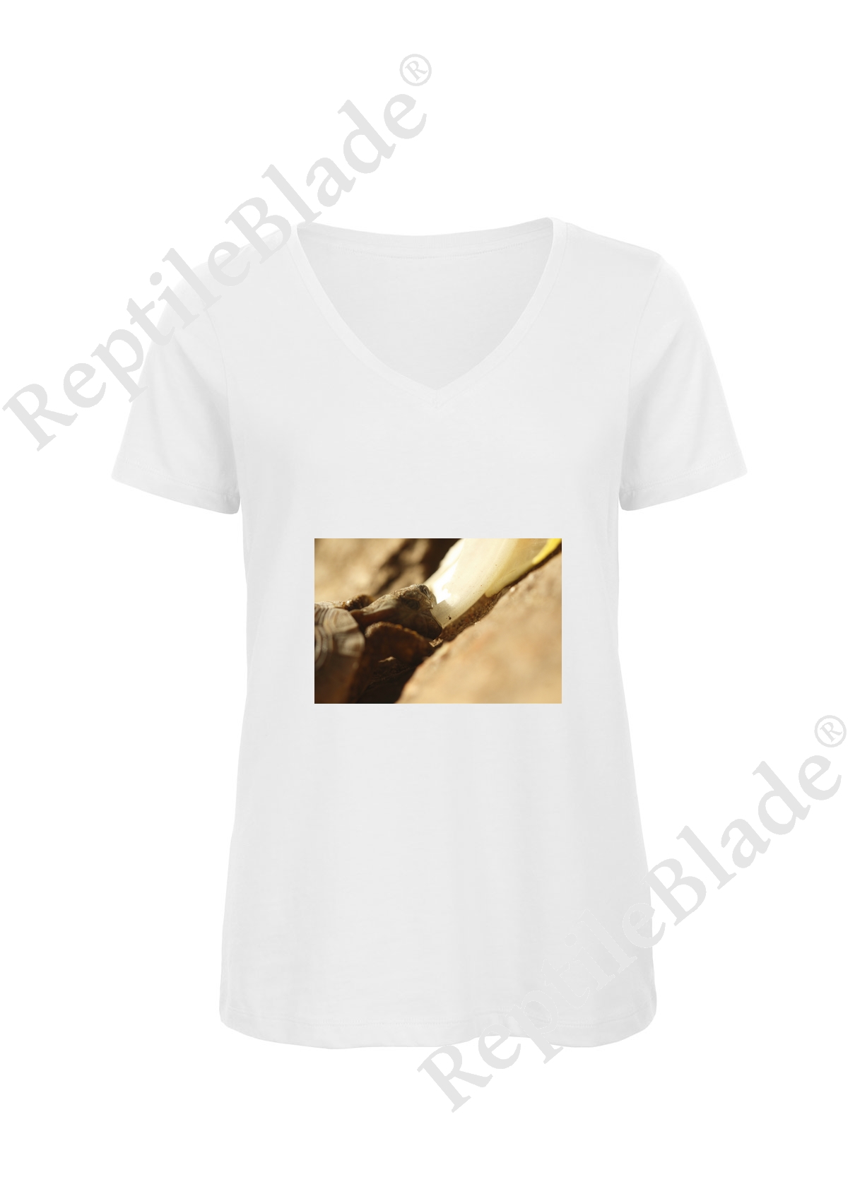 Miniature T-shirt femme col v "Lilo tortues"