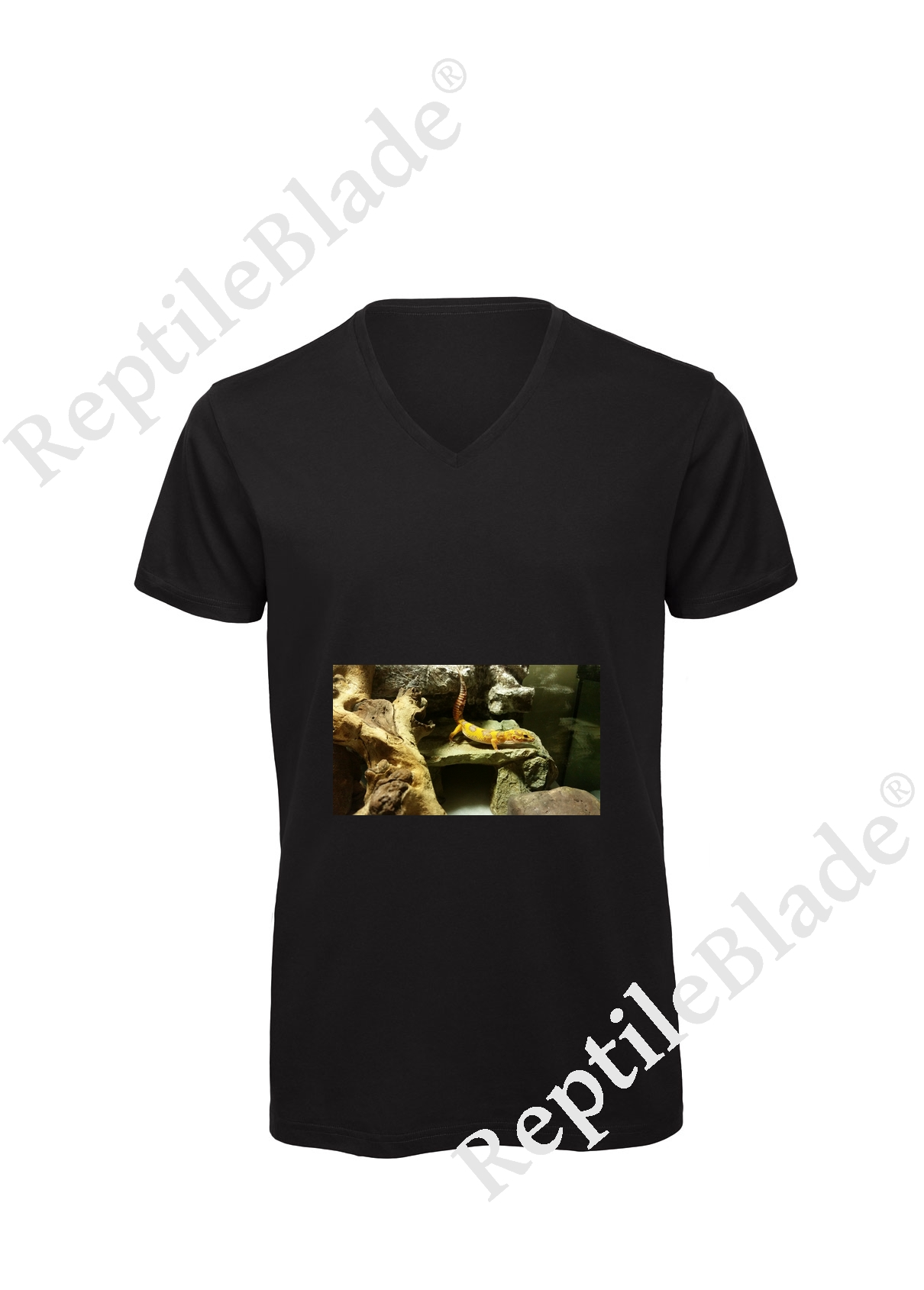 Miniature T-shirt homme col v "Lilo tortues"