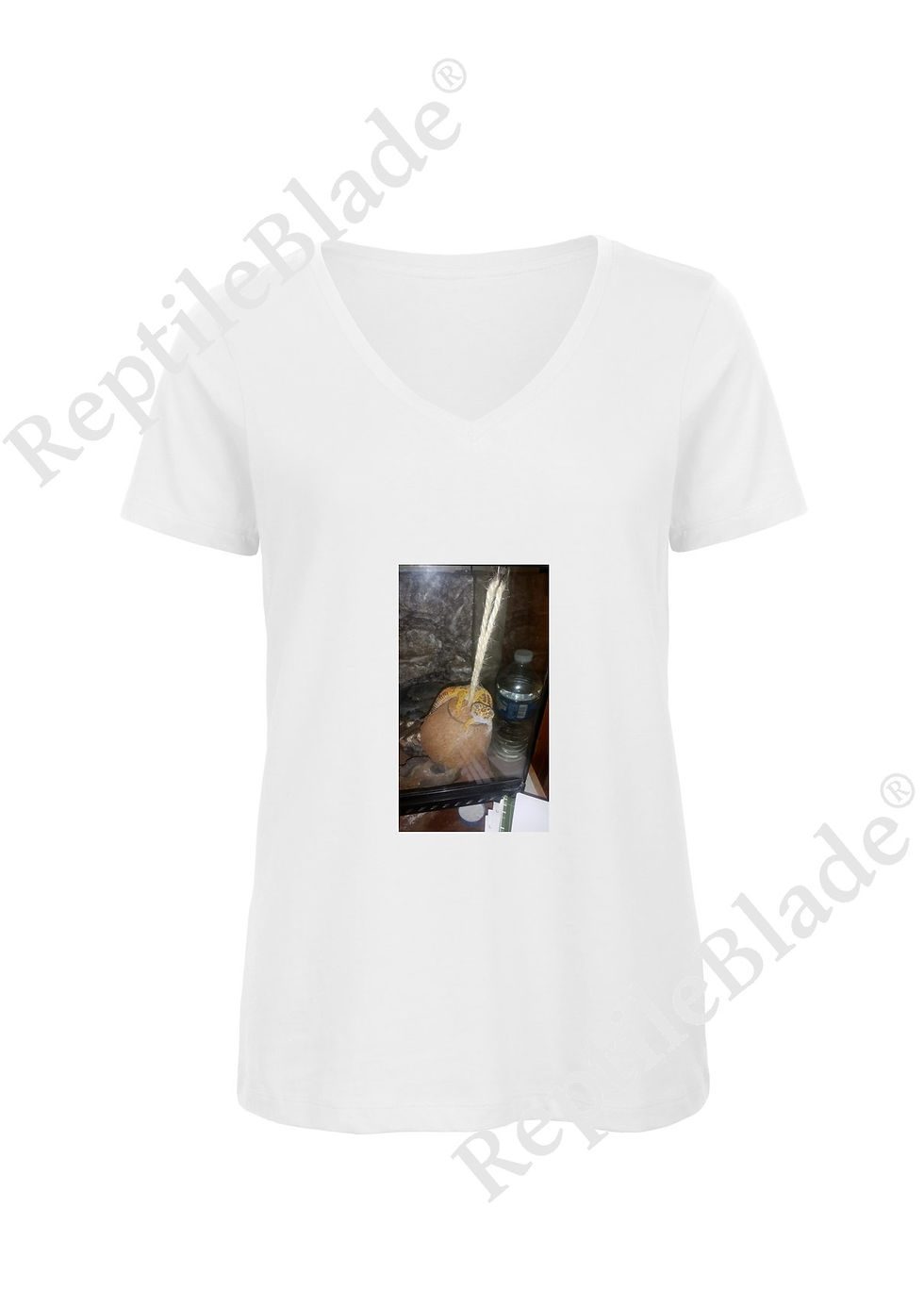 Miniatura: T-shirt femme col v "Lilo tortues"