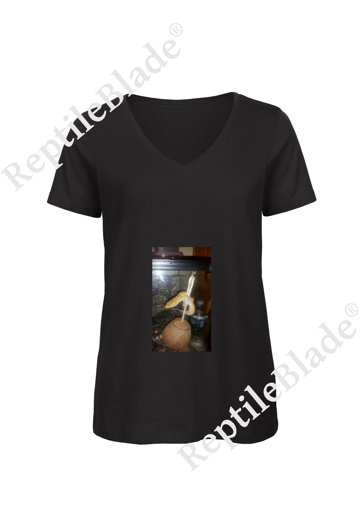Miniature T-shirt femme col v "Lilo tortues"