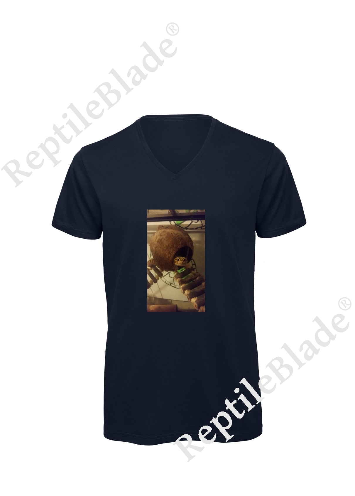 Miniature T-shirt homme col v "Lilo tortues"