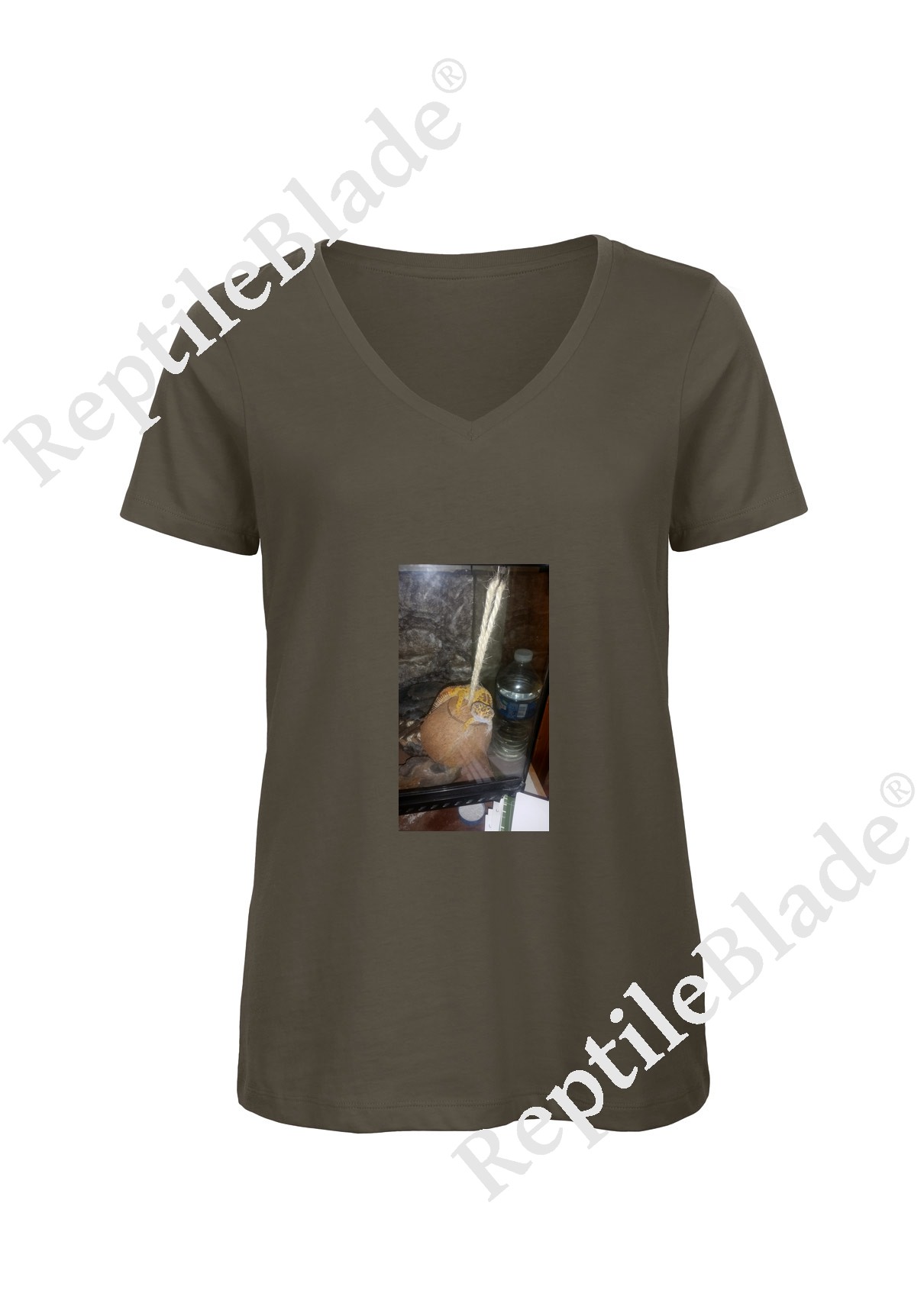 Miniature T-shirt femme col v "Lilo tortues"