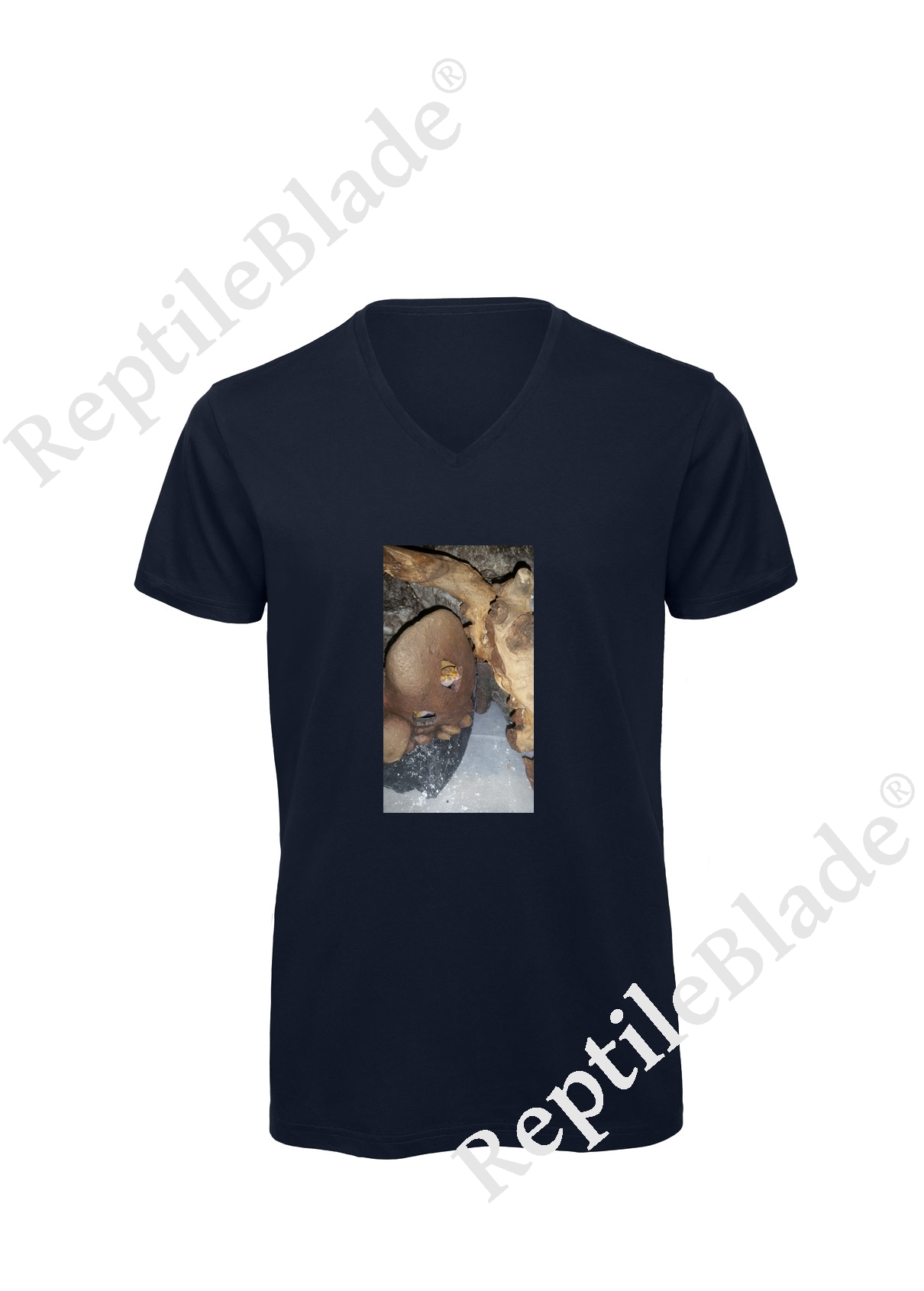 Miniature T-shirt homme col v "Lilo tortues"