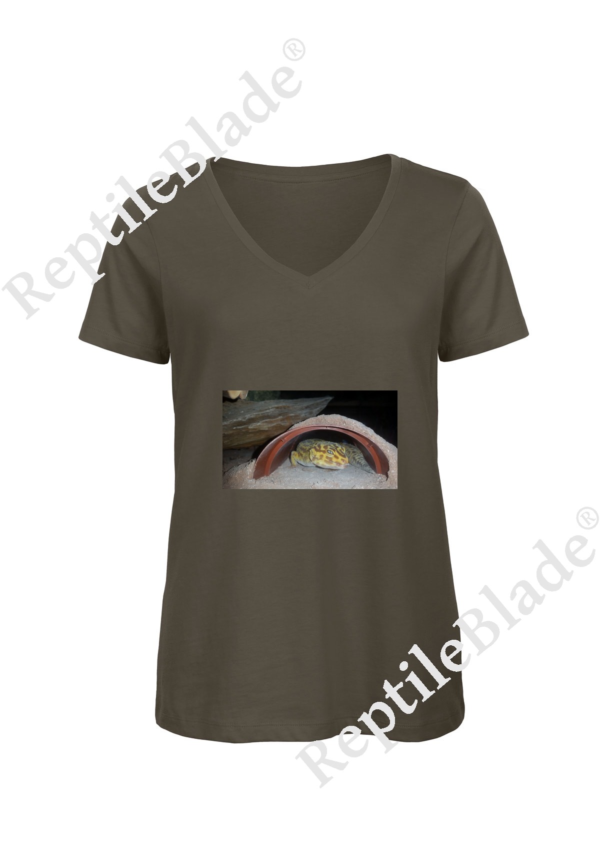 Miniature T-shirt femme col v "Lilo tortues"