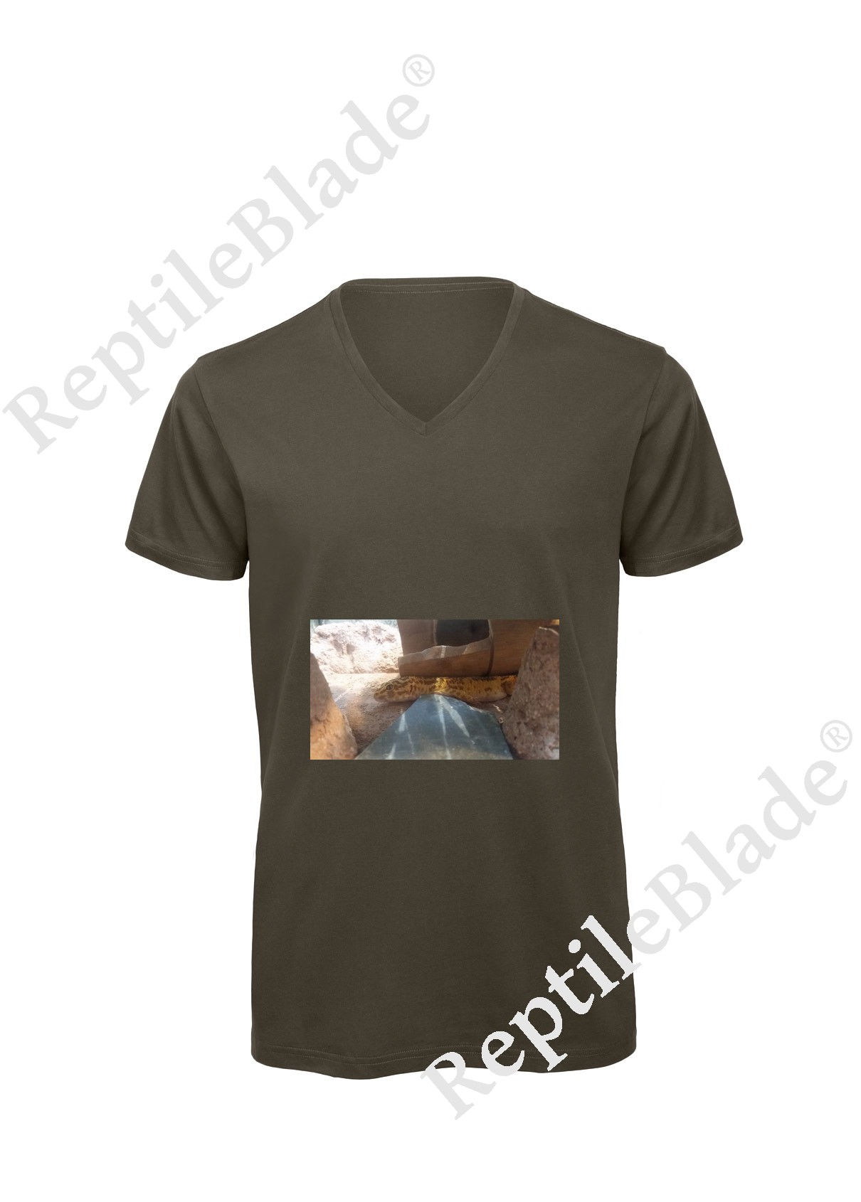 T-shirt homme col v "Lilo tortues"