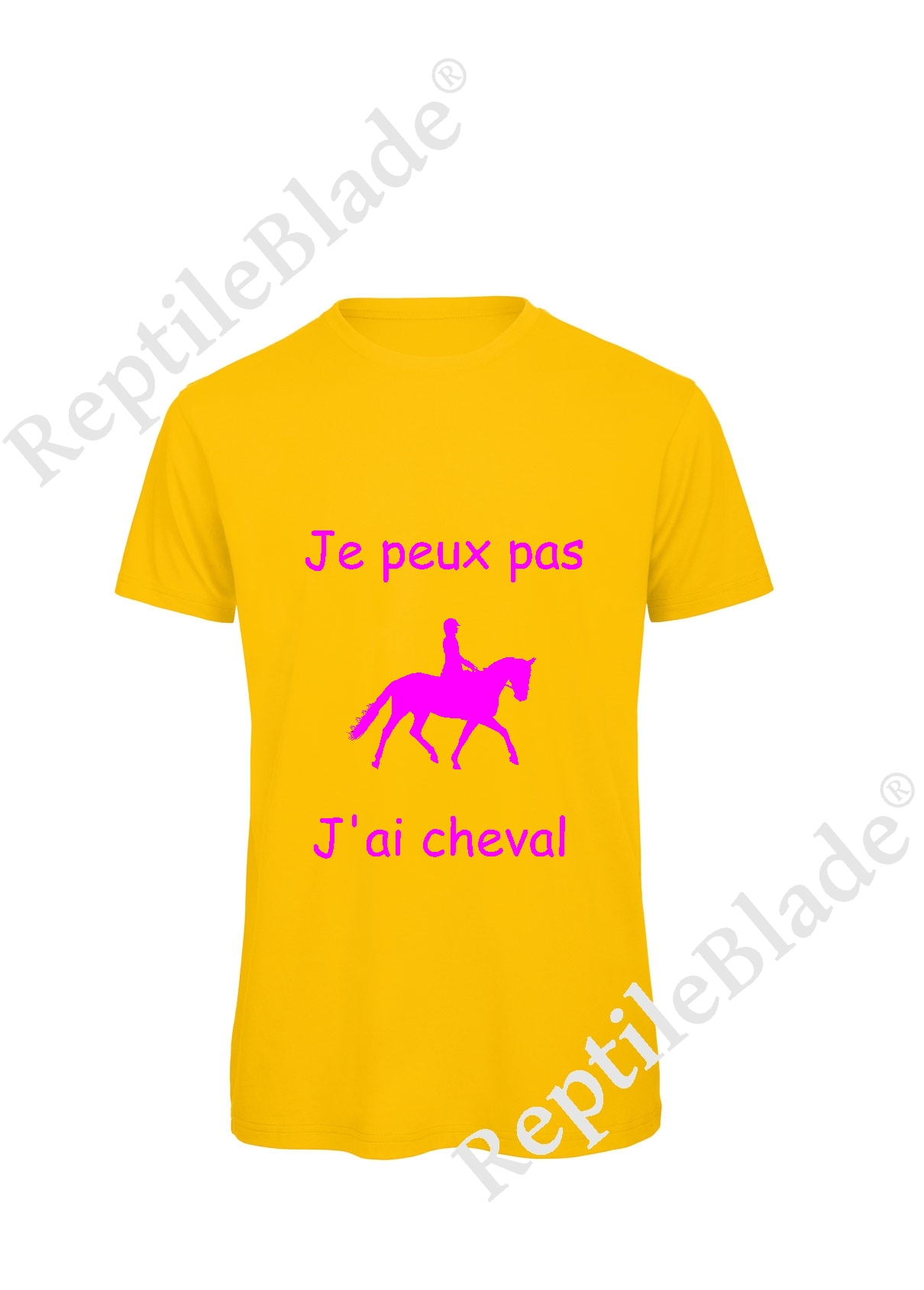 Miniature T-shirt homme "Je peux pas j'ai cheval"