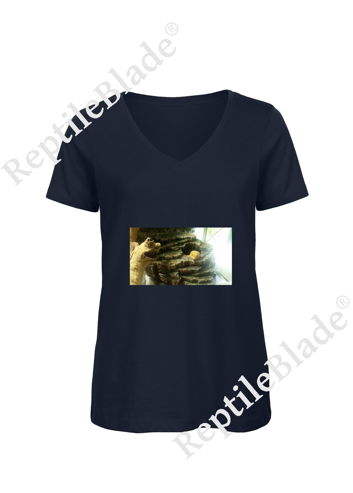 Miniature T-shirt femme col v "Lilo tortues"