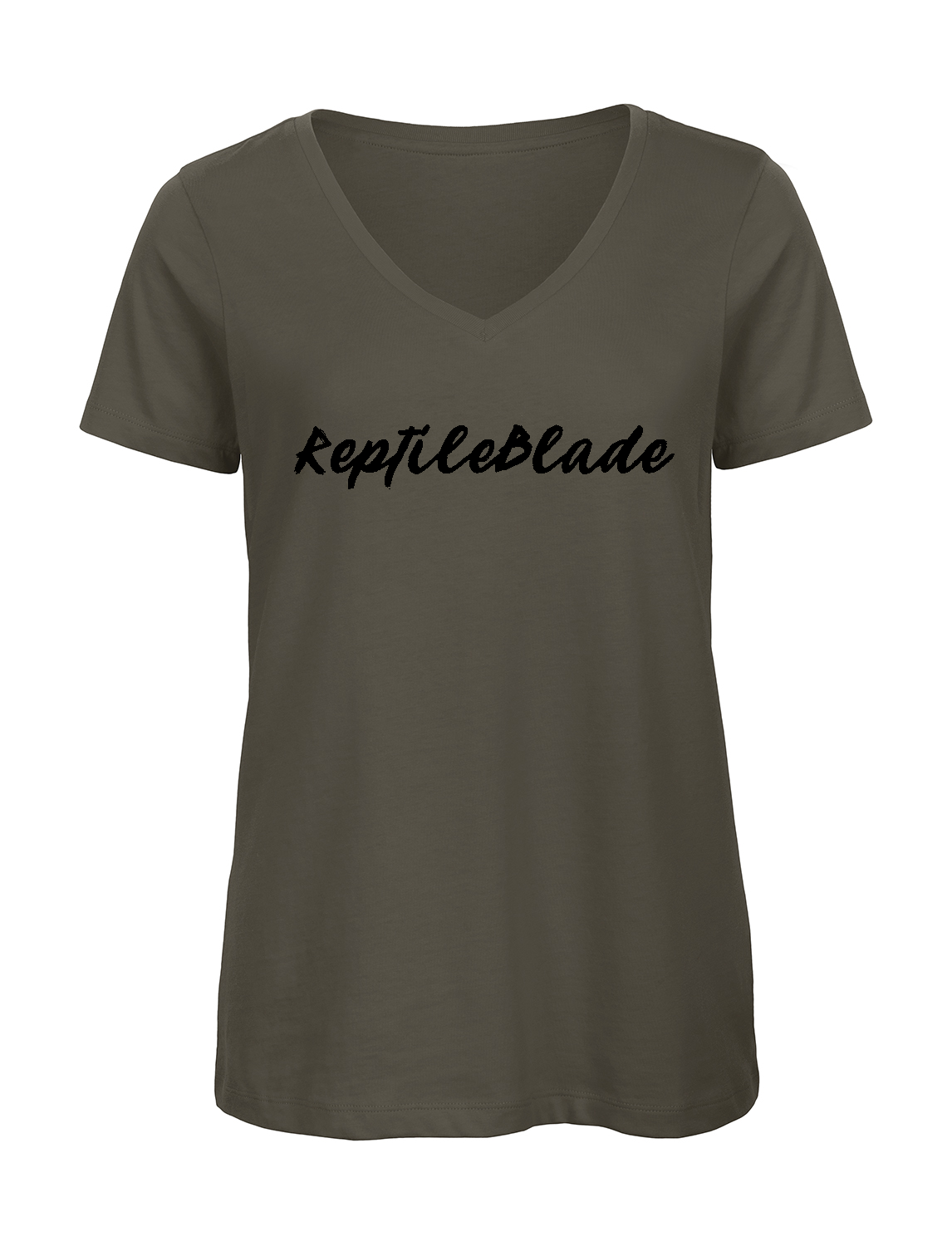 Miniature T-shirt femme col v "ReptileBlade"