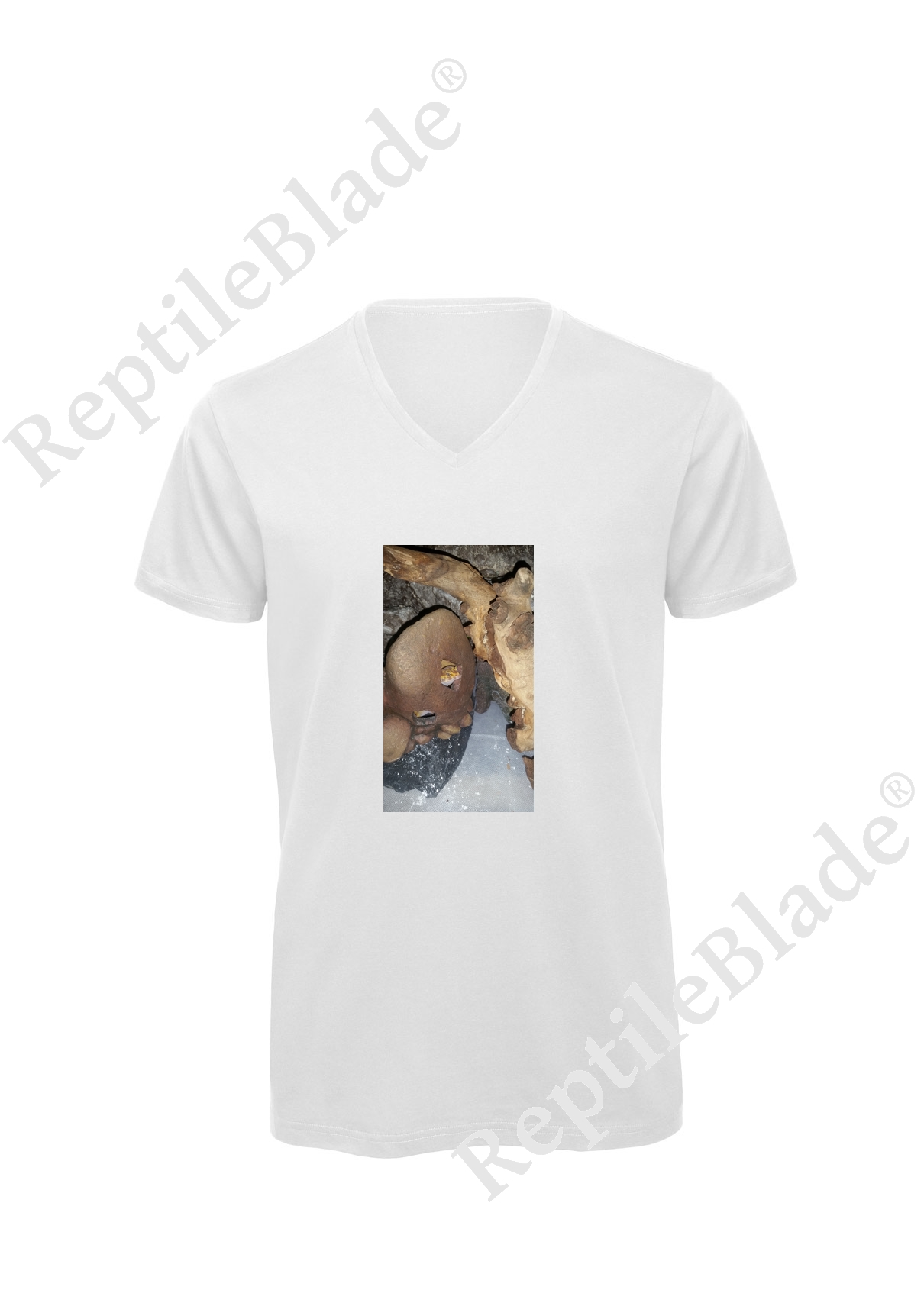 Miniature T-shirt homme col v "Lilo tortues"
