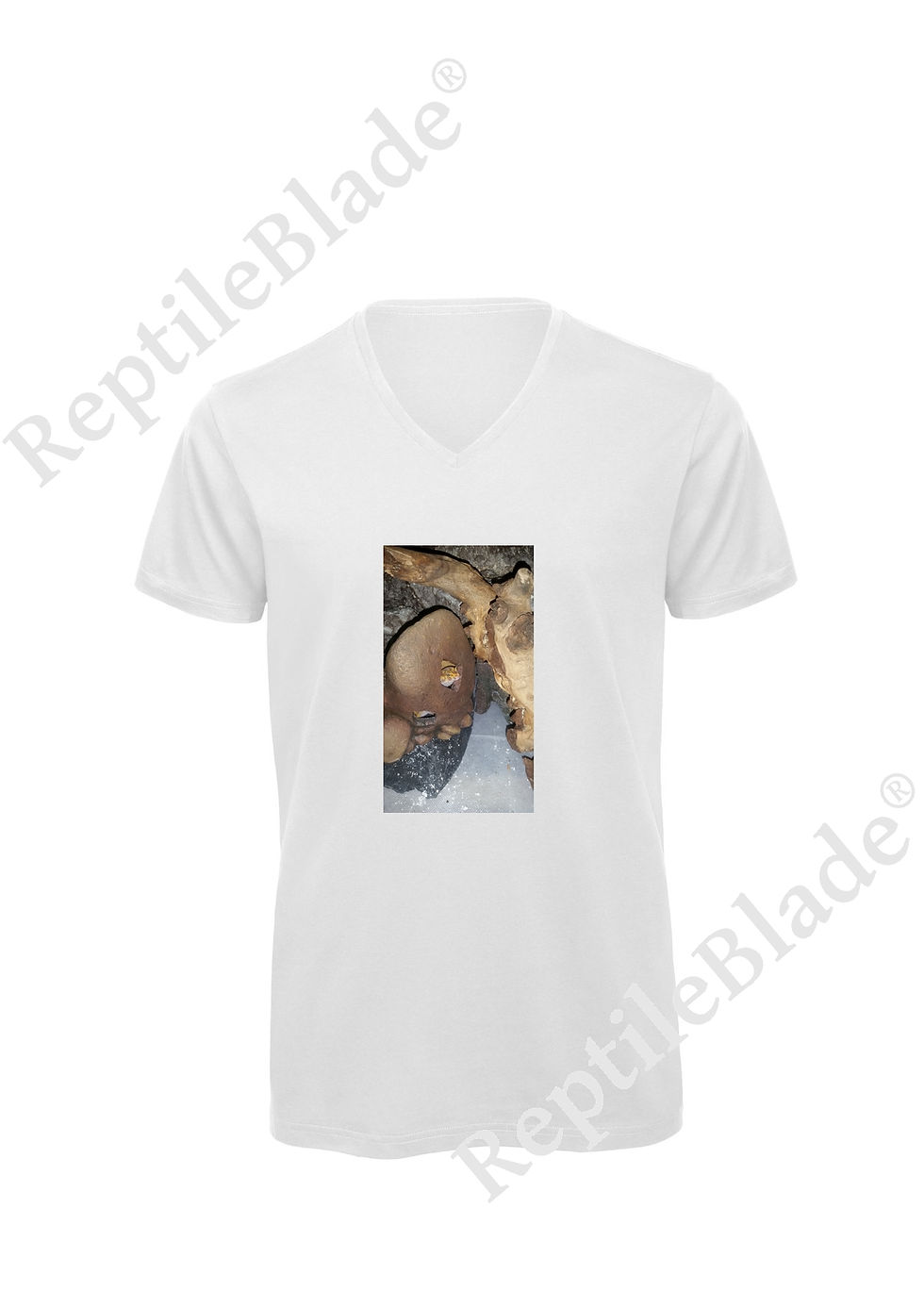 Miniatura: T-shirt homme col v "Lilo tortues"