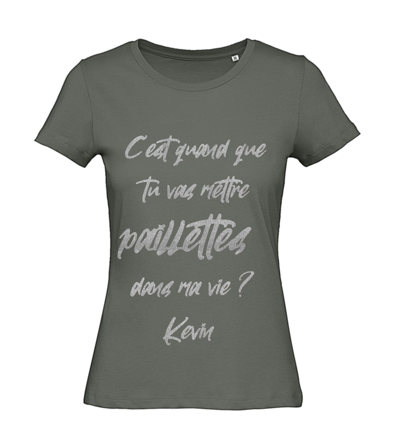 Miniature T-shirt femme "C'est quand que tu vas mettre des paillettes dans ma vie"