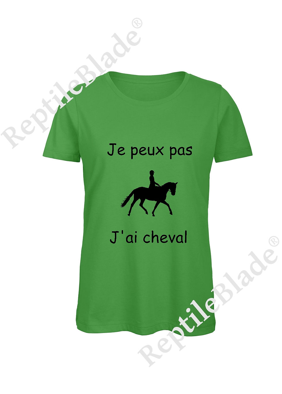 Thumbnail: T-shirt femme "Je peux pas j'ai cheval"