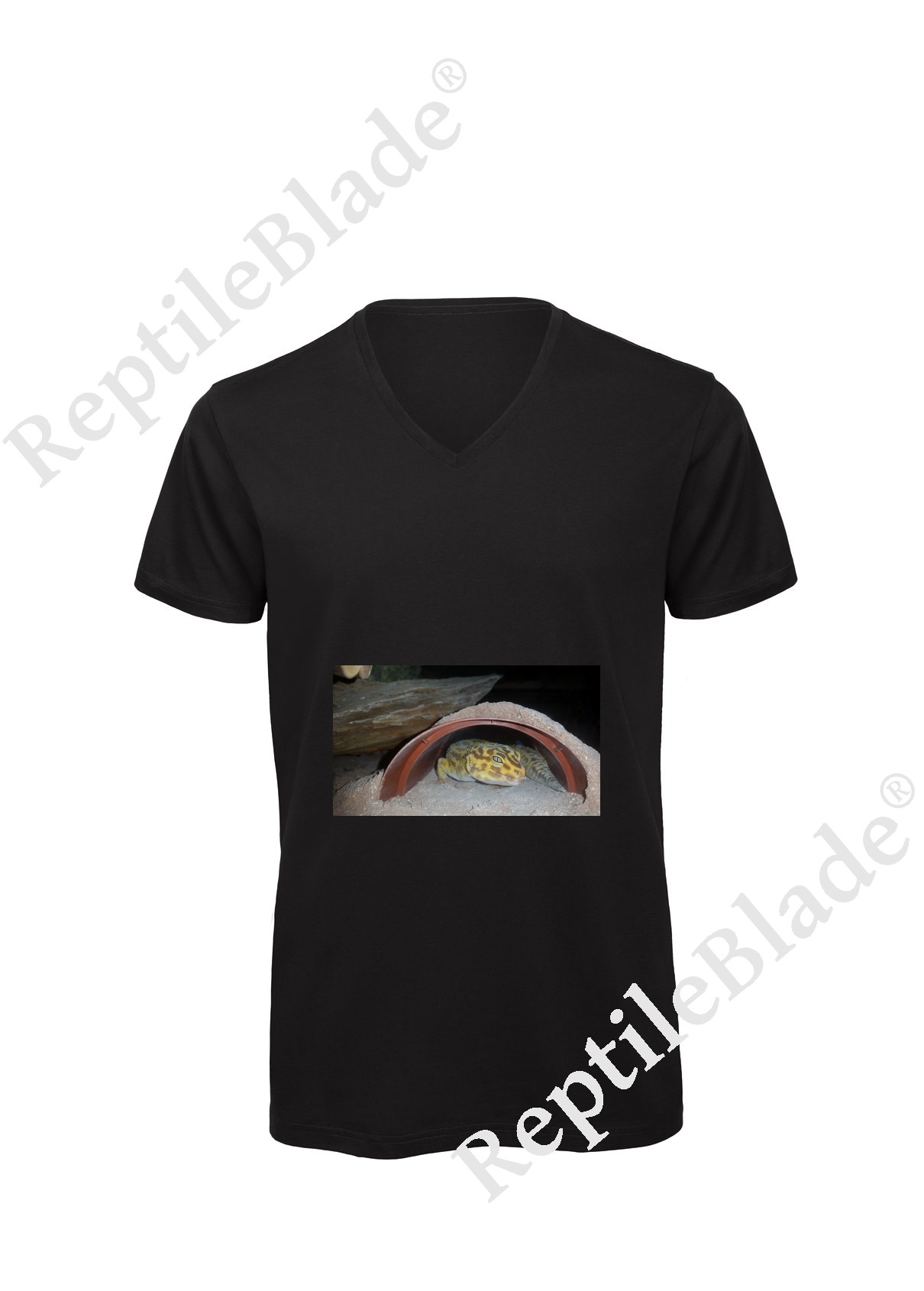 Miniature T-shirt homme col v "Lilo tortues"