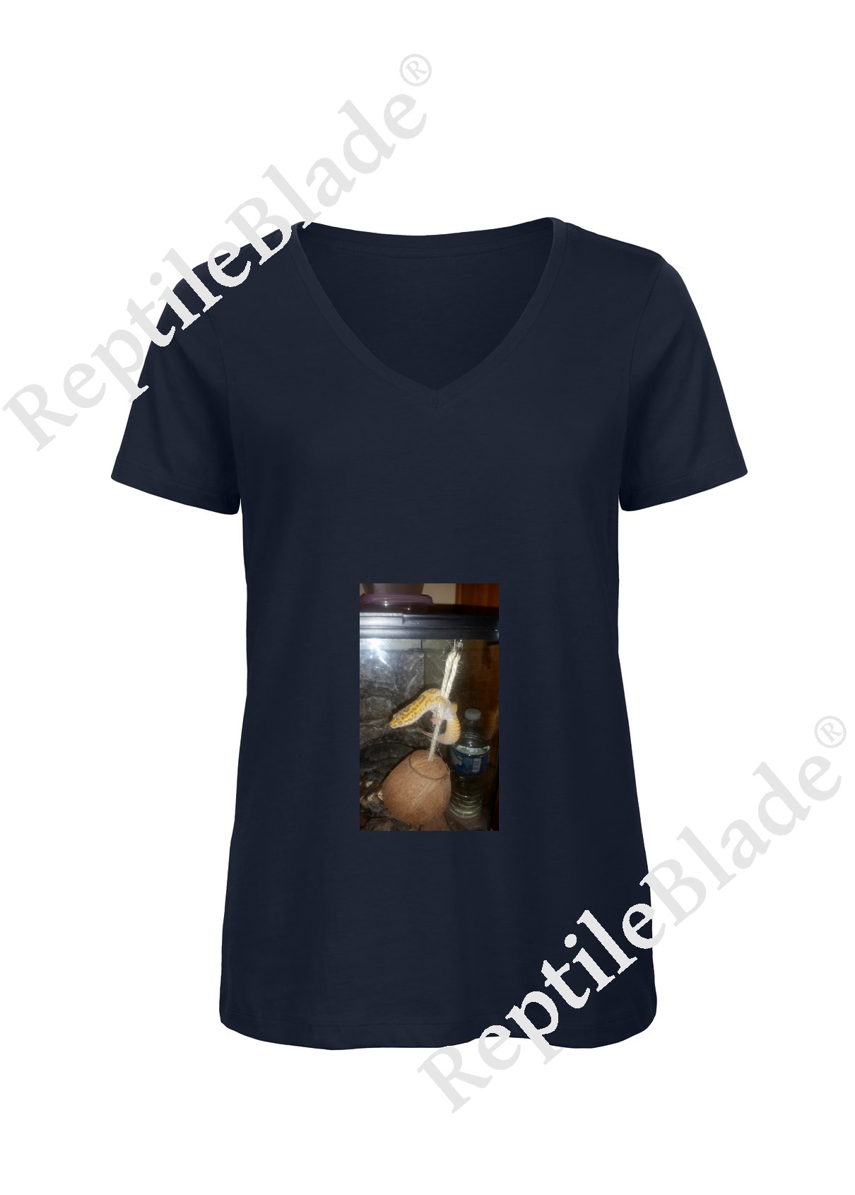 Miniature T-shirt femme col v "Lilo tortues"