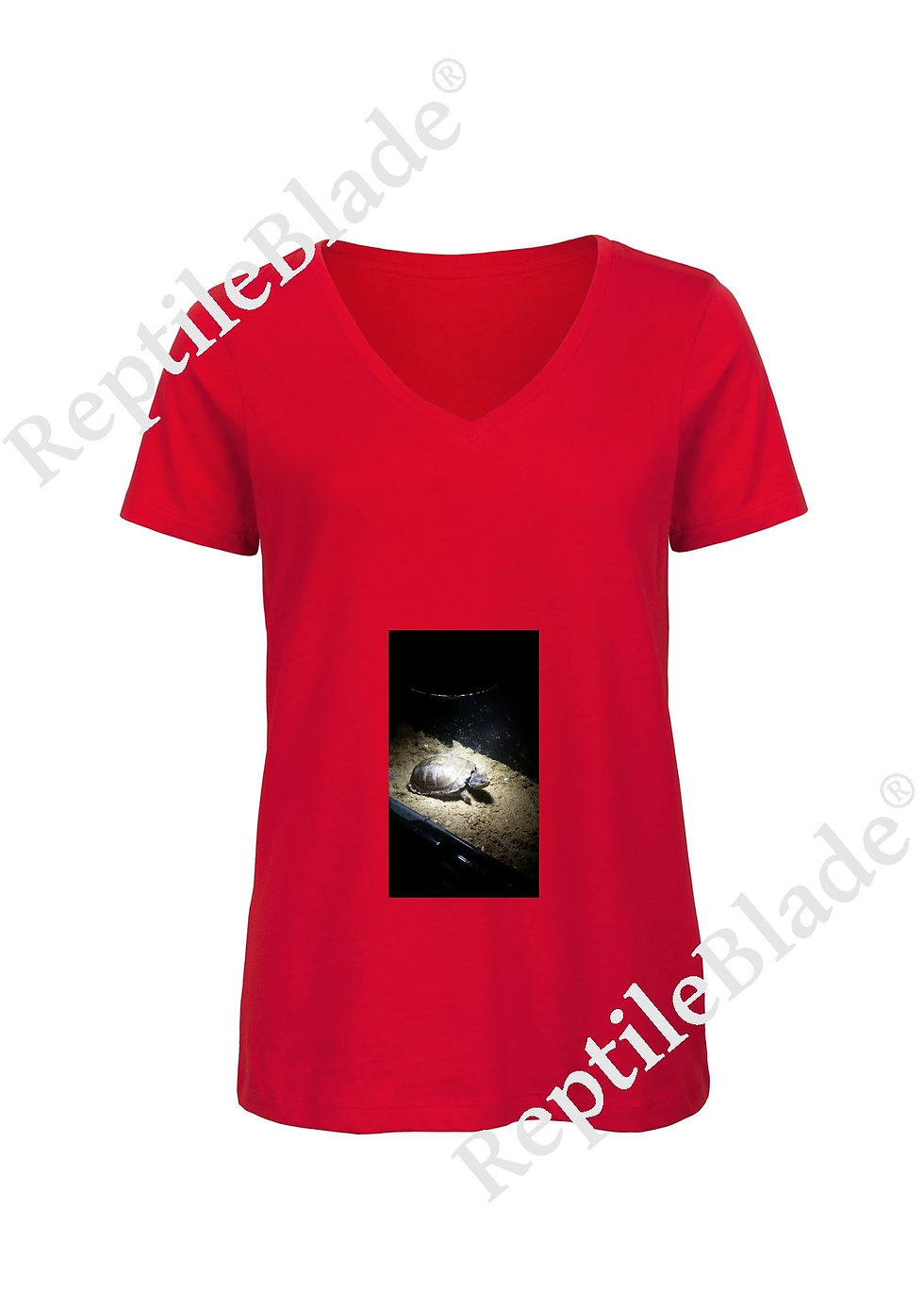 الصورة المصغرة: T-shirt femme col v "Lilo tortues"