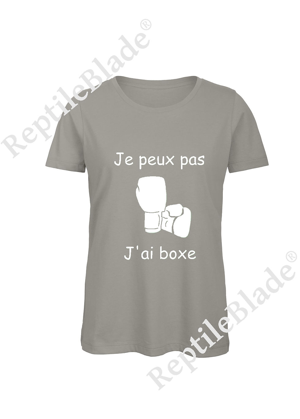 Thumbnail: T-shirt femme "Je peux pas j'ai boxe"