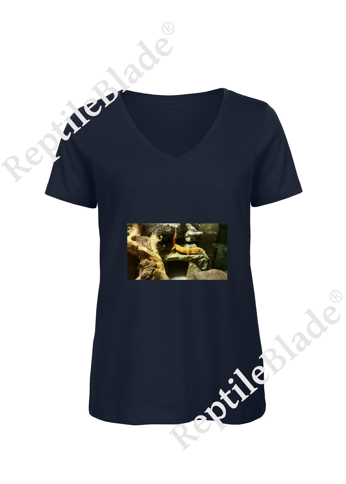 Miniature T-shirt femme col v "Lilo tortues"