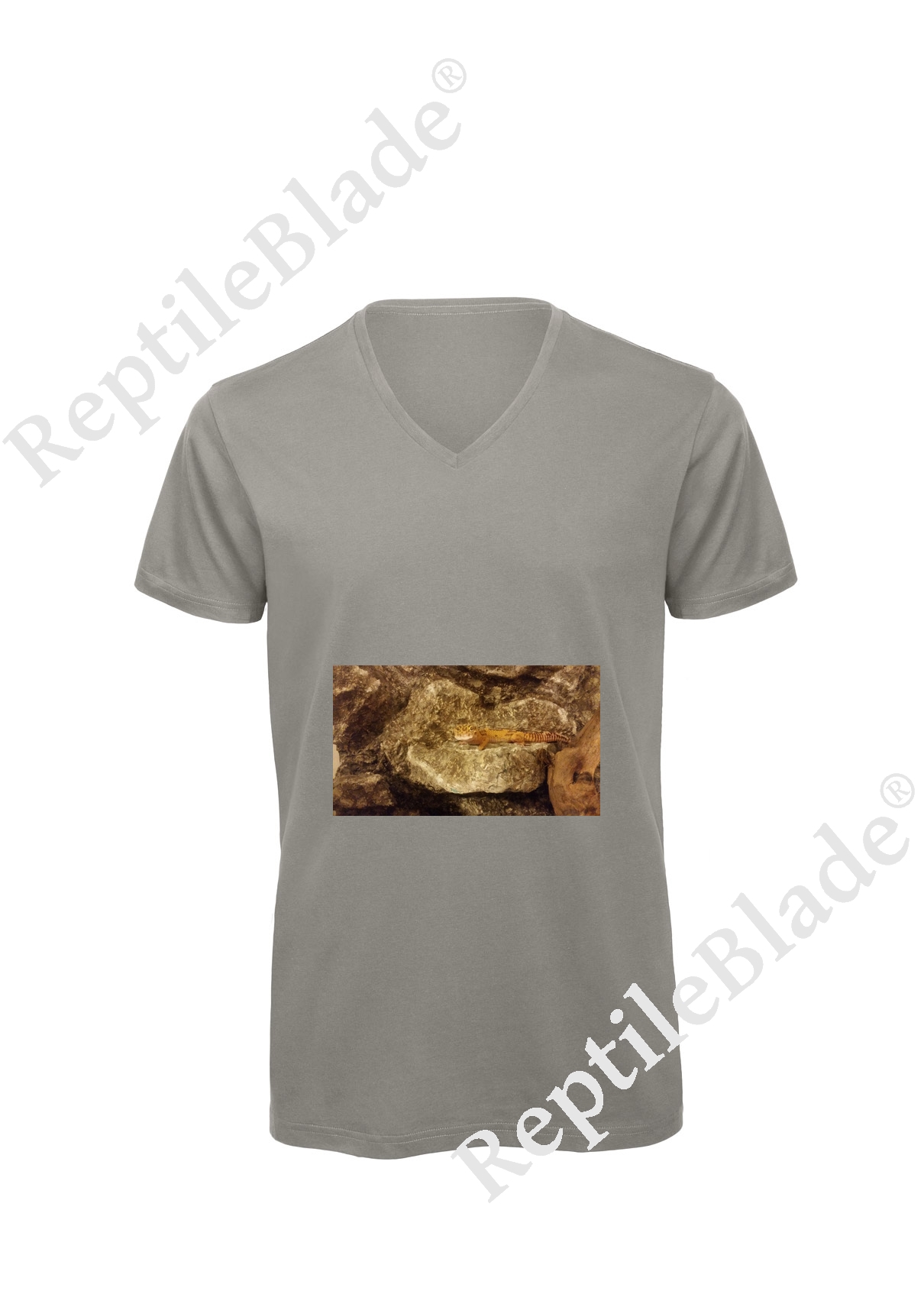 Miniature T-shirt homme col v "Lilo tortues"