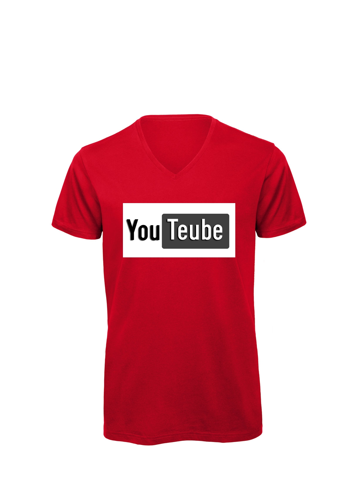 Miniature T-shirt homme col v  "Youteube"