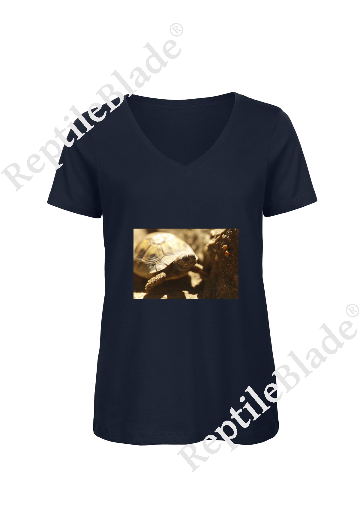 Miniature T-shirt femme col v "Lilo tortues"