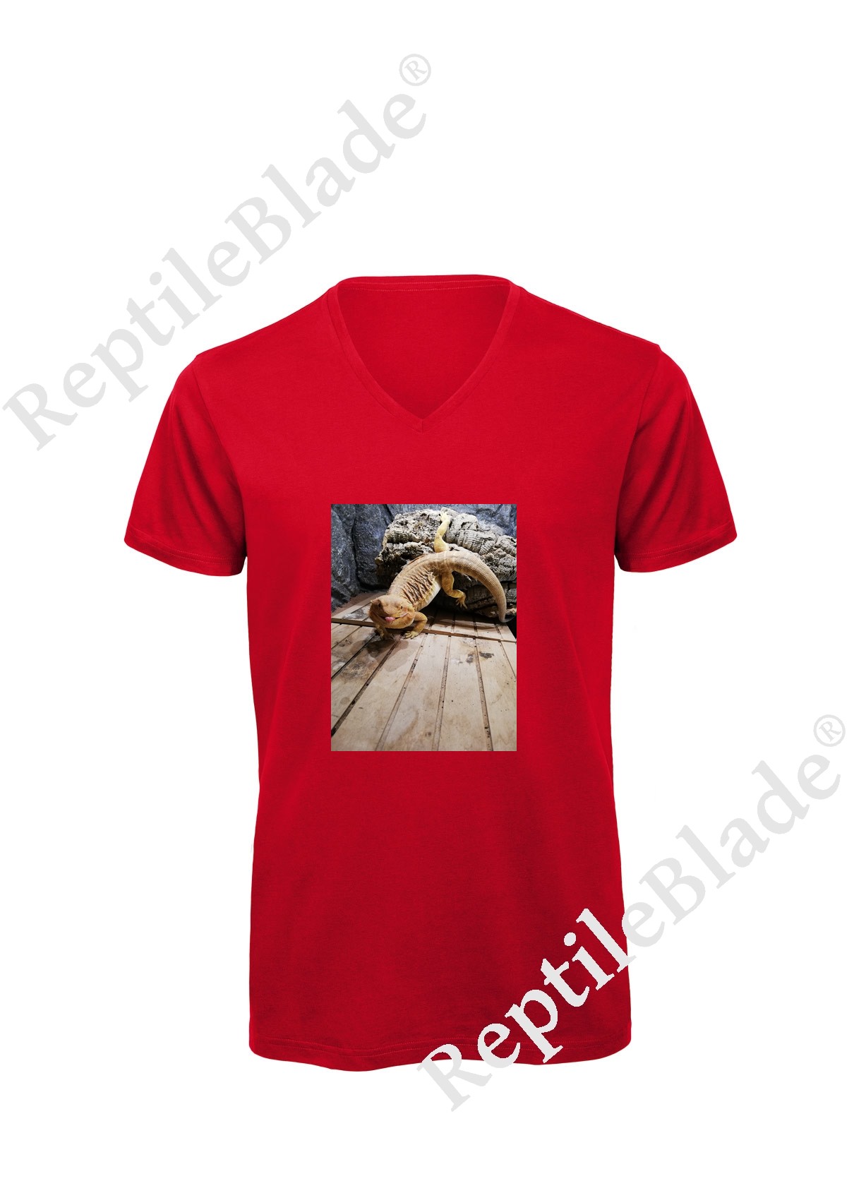 Miniature T-shirt homme col v "Lilo tortues"
