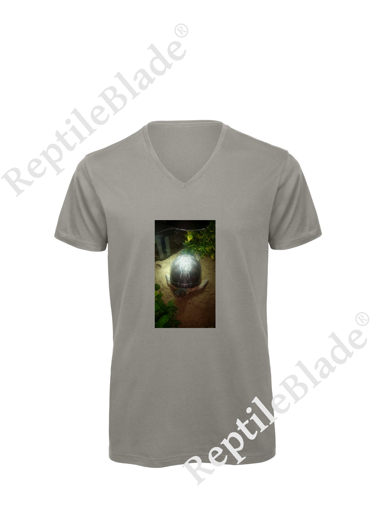 Miniature T-shirt homme col v "Lilo tortues"